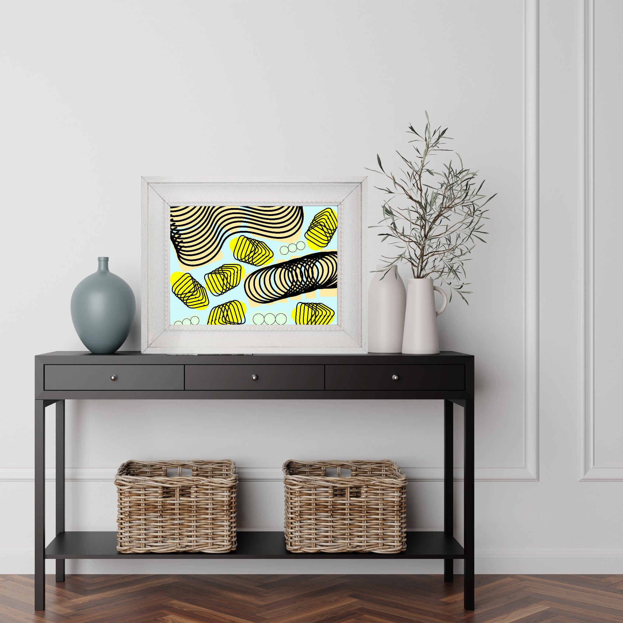 Spiral momentum (black), Poster