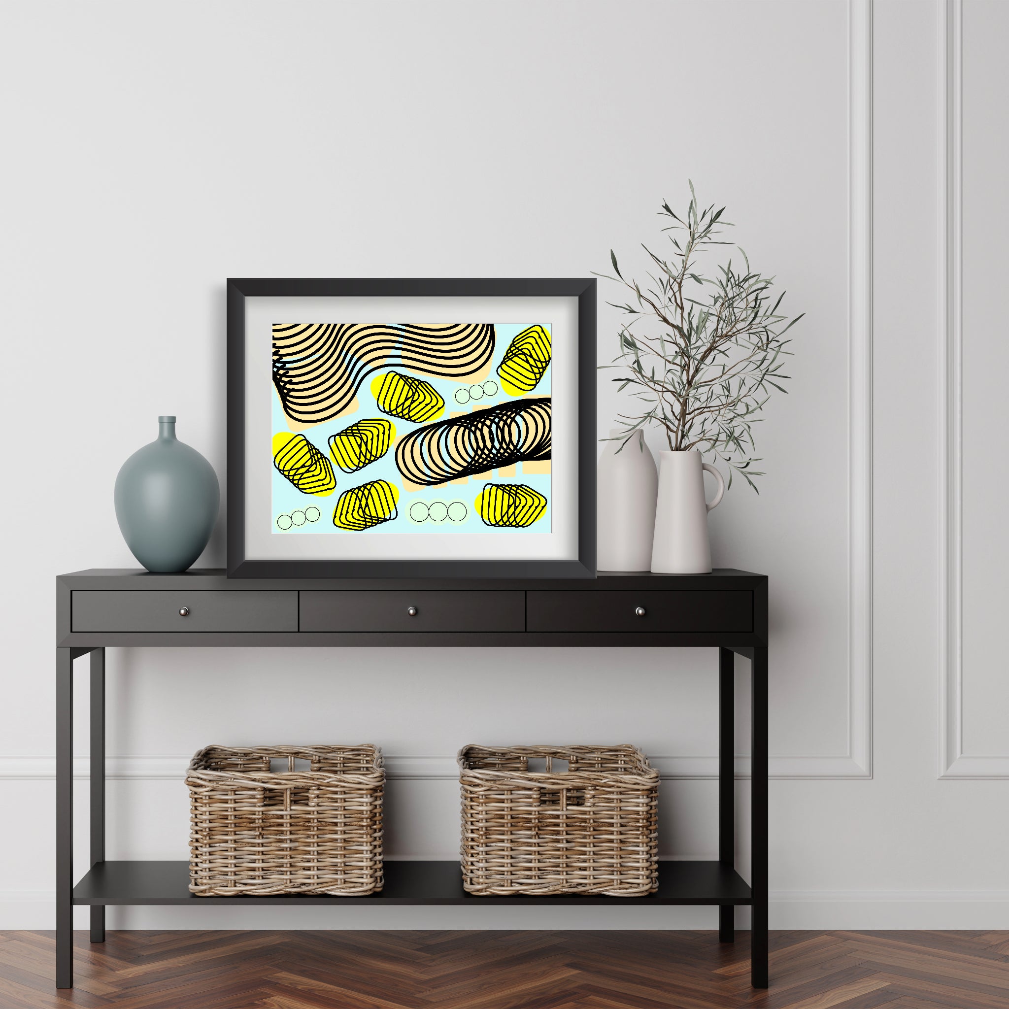 Spiral momentum (black), Poster