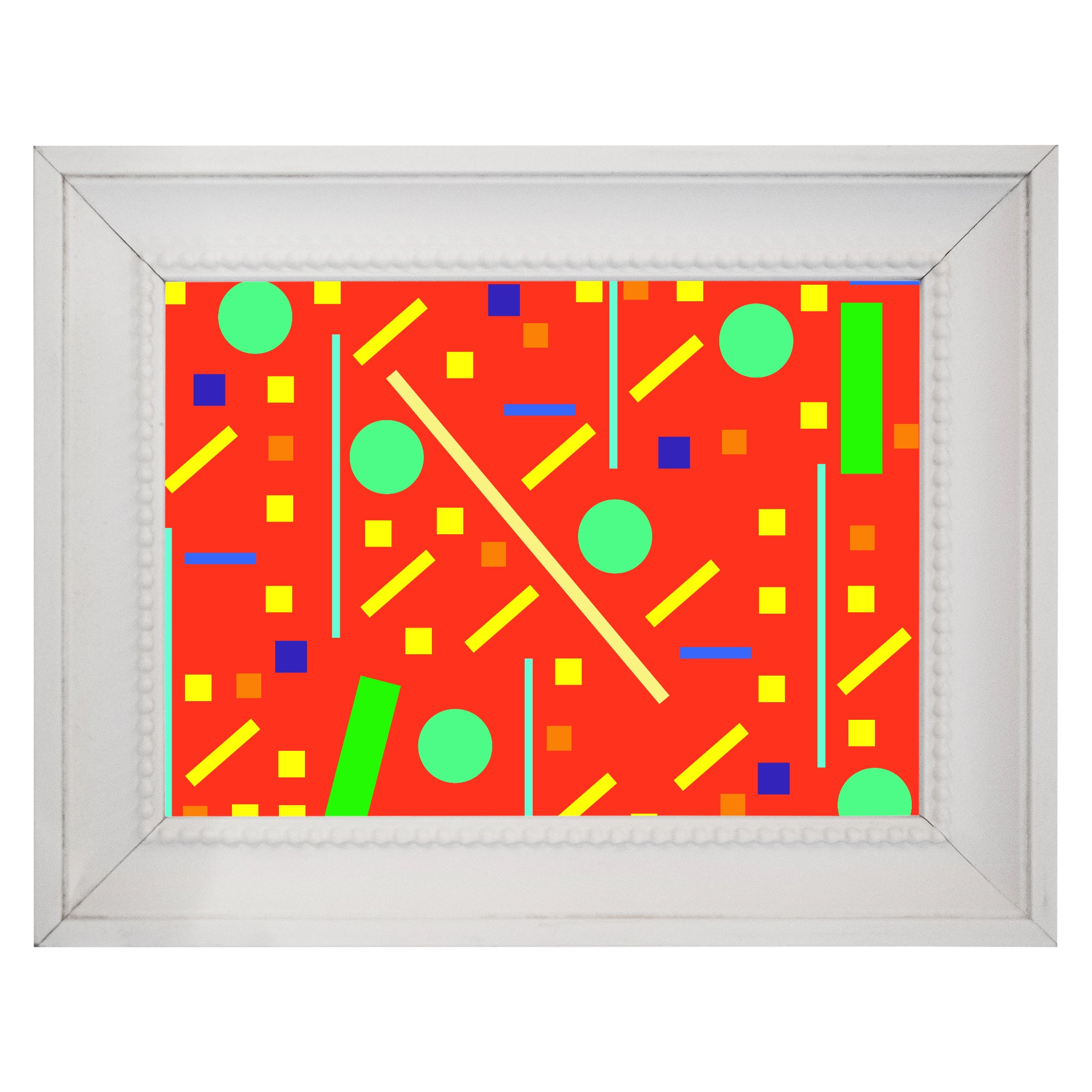 Squares and petite rectangles (orange), Poster