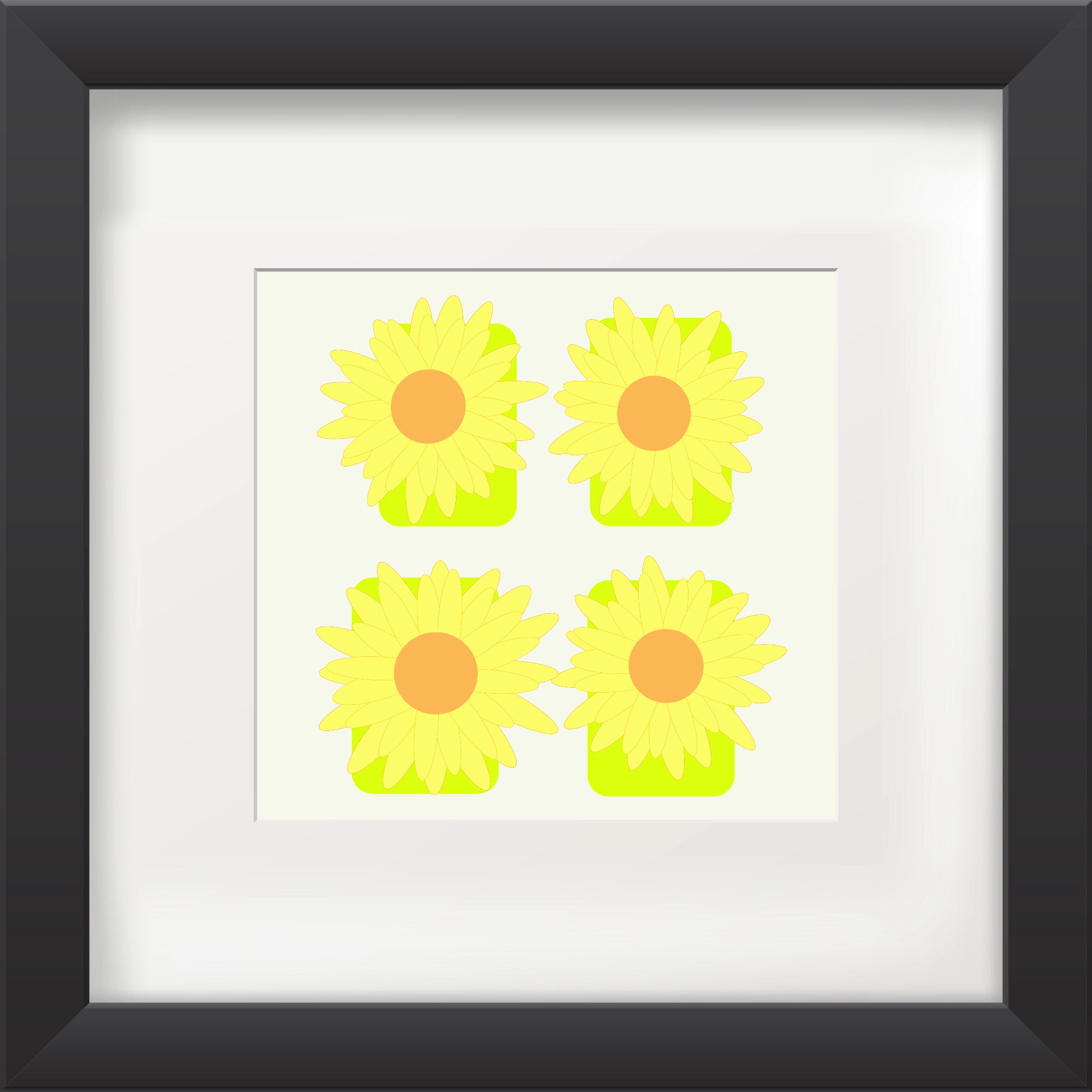 Sunflower Squares Poster