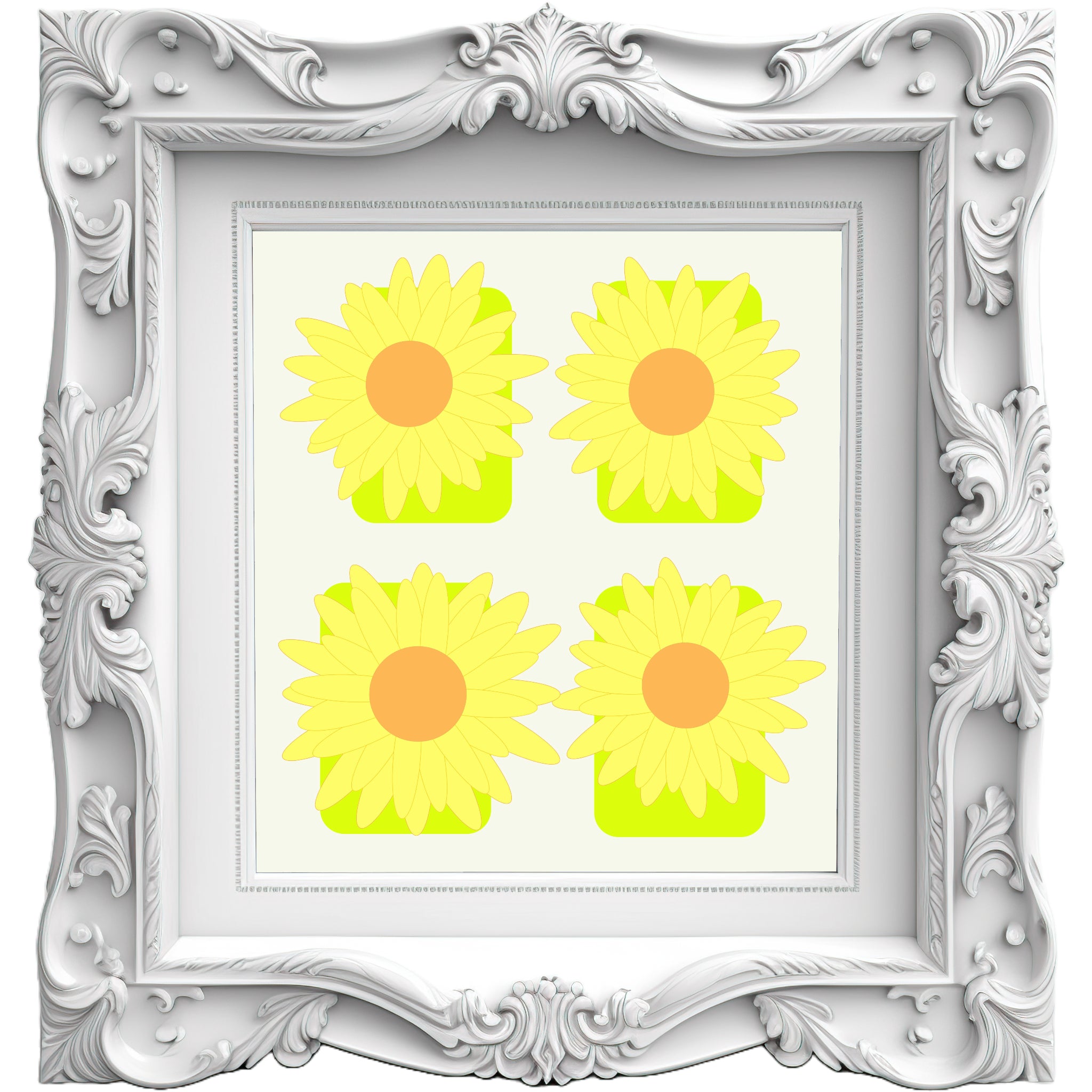 Sunflower Squares Poster