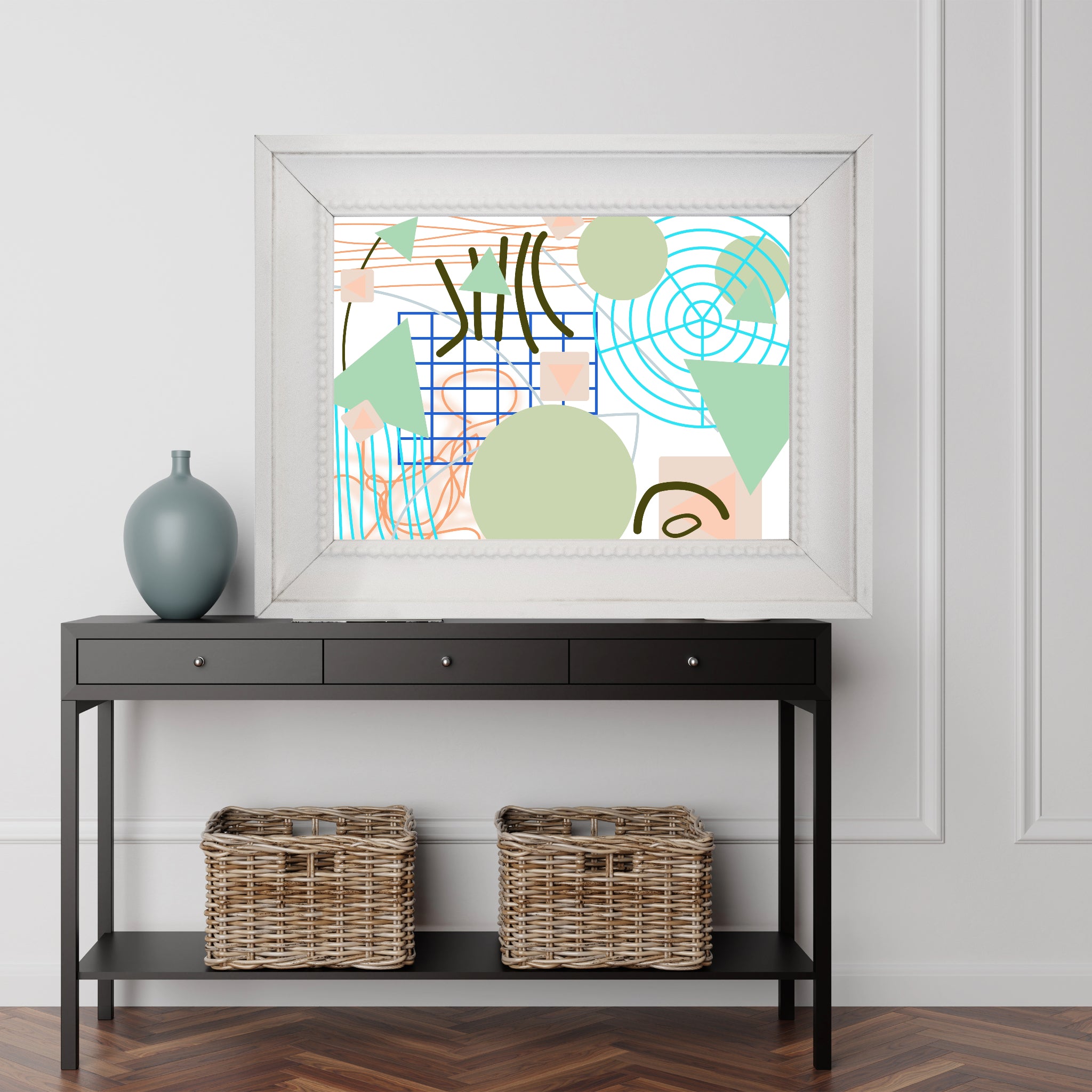 Triangular green circles, Poster