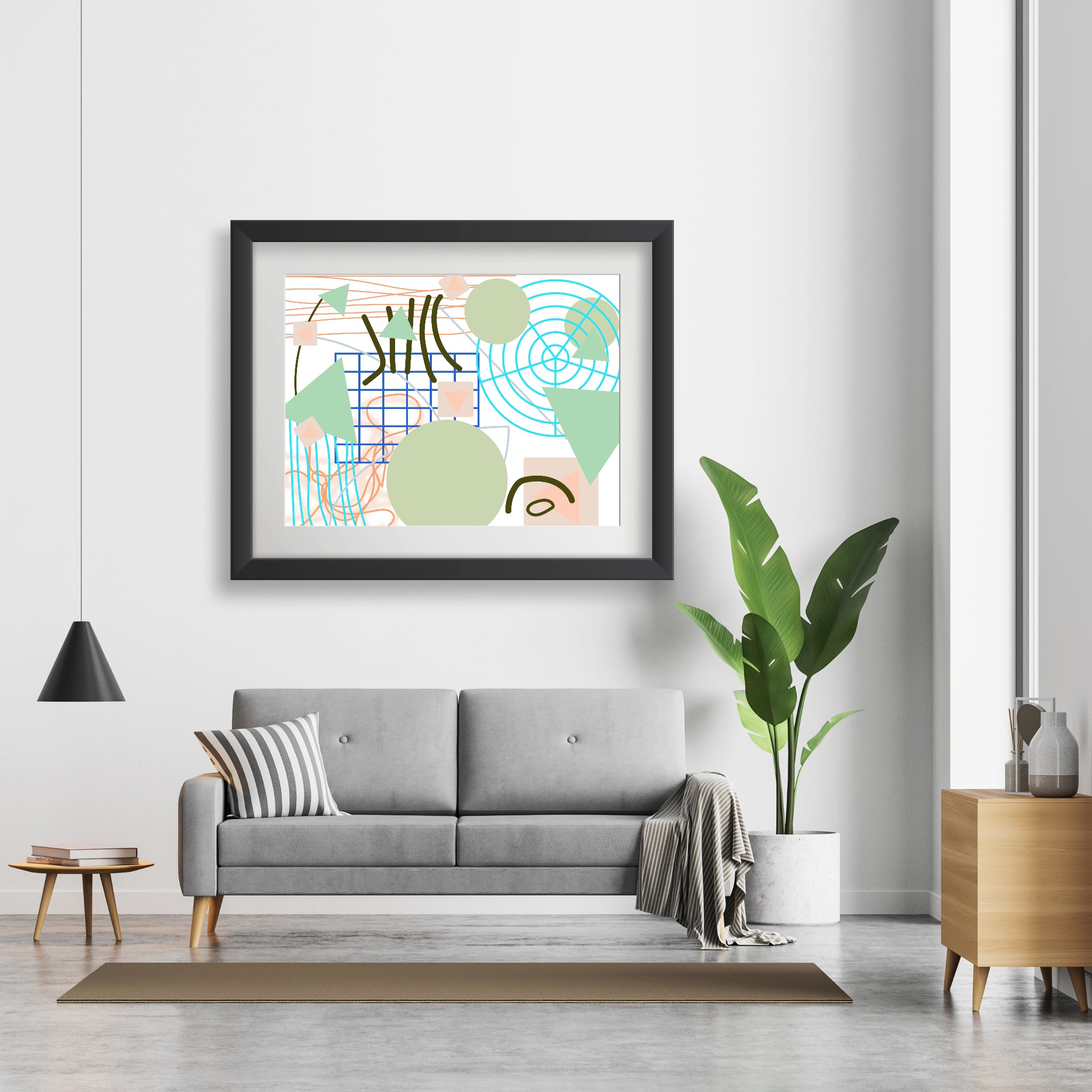 Triangular green circles, Poster