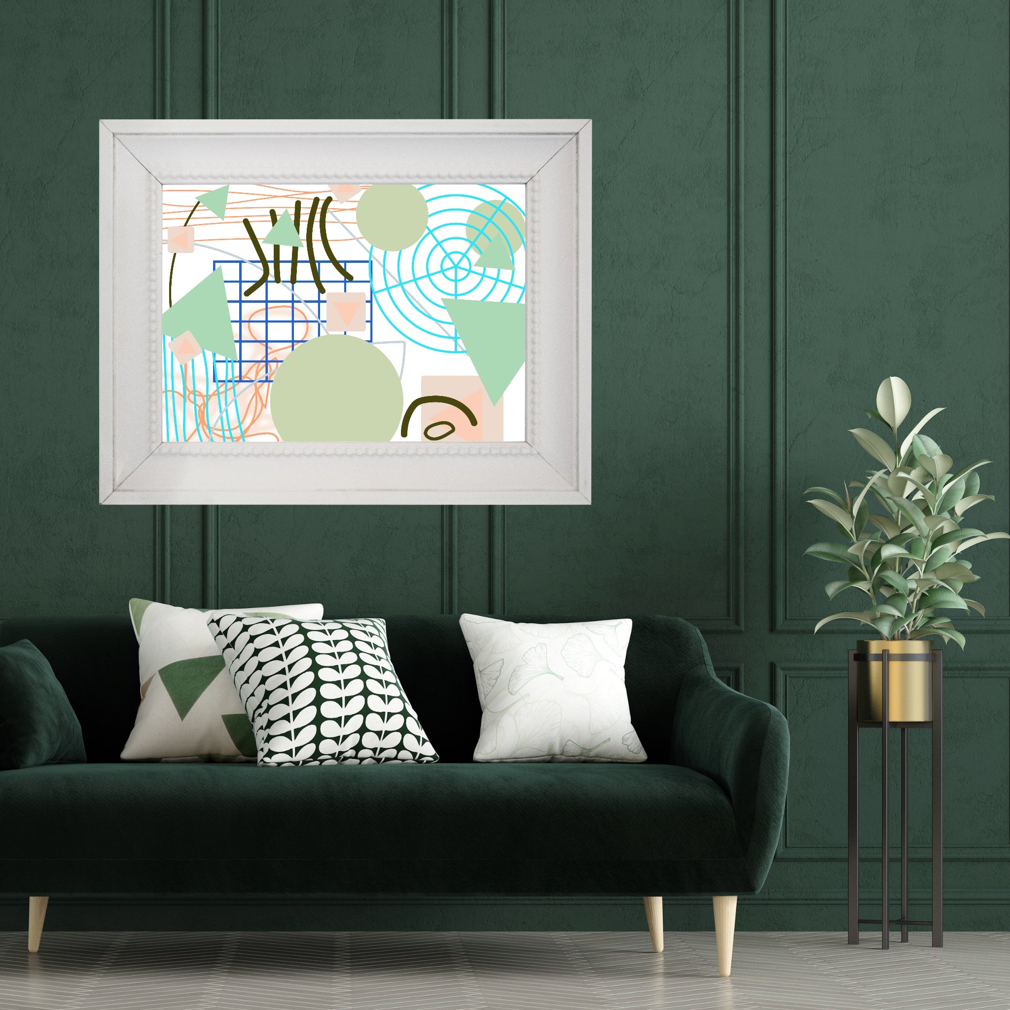 Triangular green circles, Poster