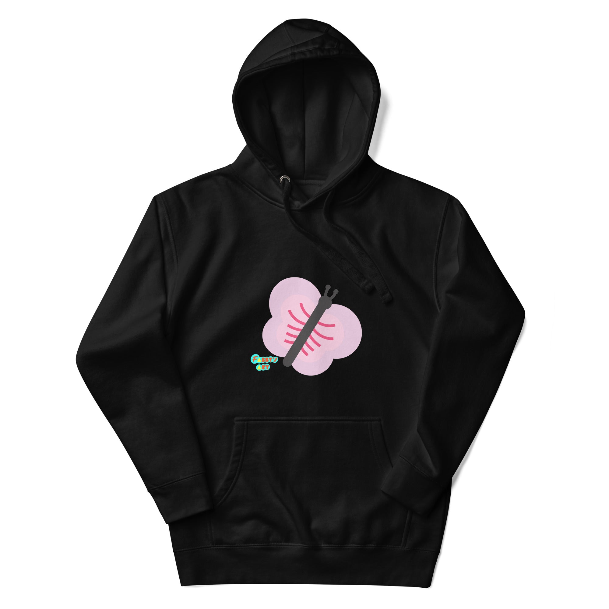 Pink butterfly Unisex premium hoodie