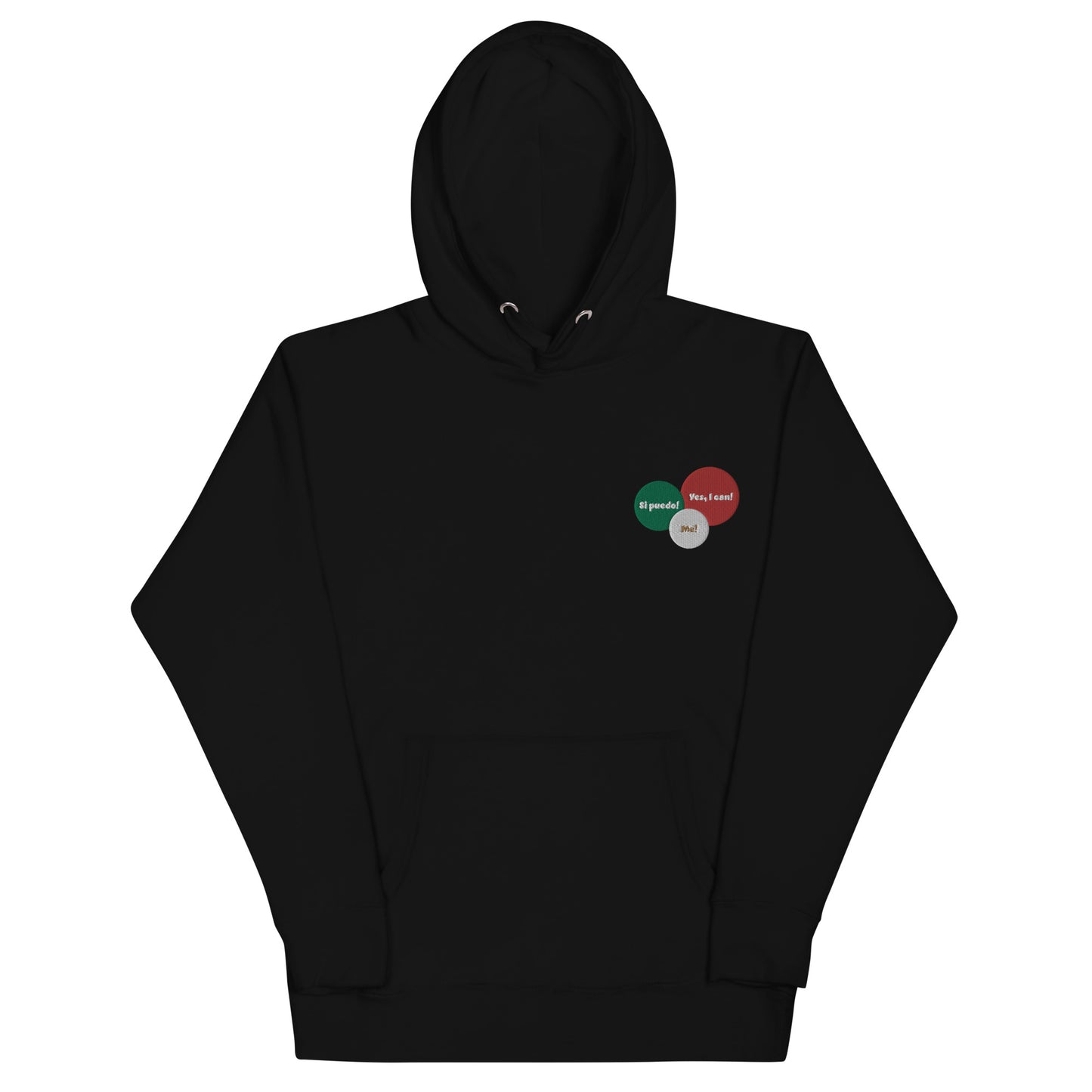 Yes I can, Si puedo, Embroidery Unisex Premium Hoodie
