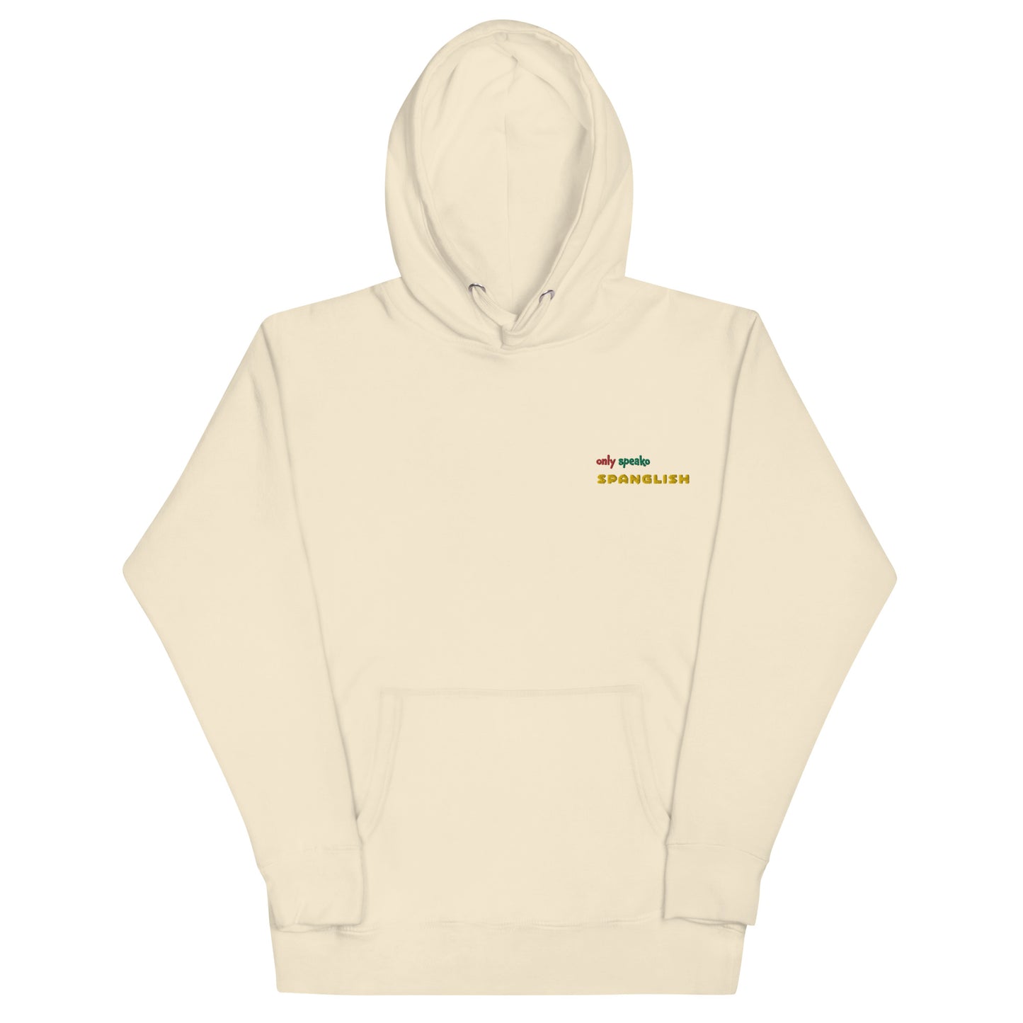 Only Speako Spanglish, Embroidery Unisex Premium Hoodie
