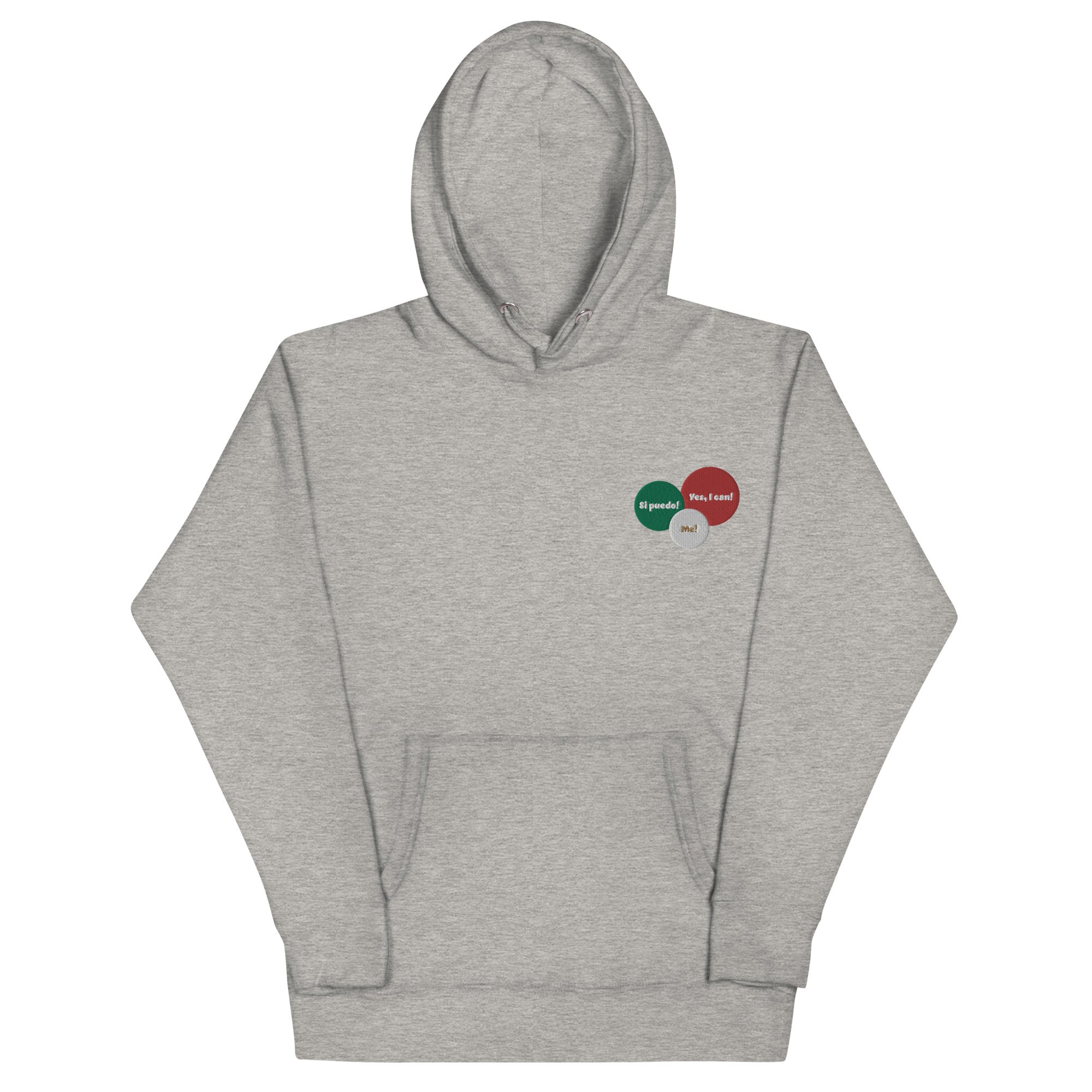 Yes I can, Si puedo, Embroidery Unisex Premium Hoodie