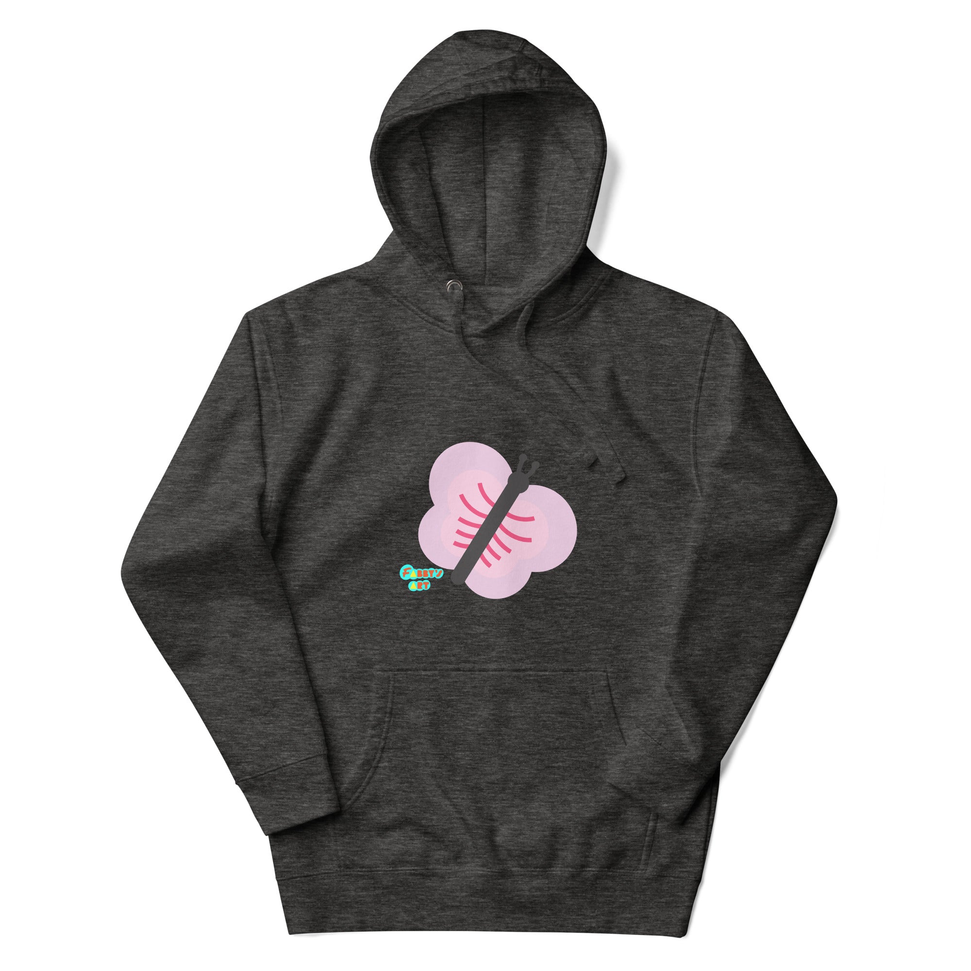 Pink butterfly Unisex premium hoodie