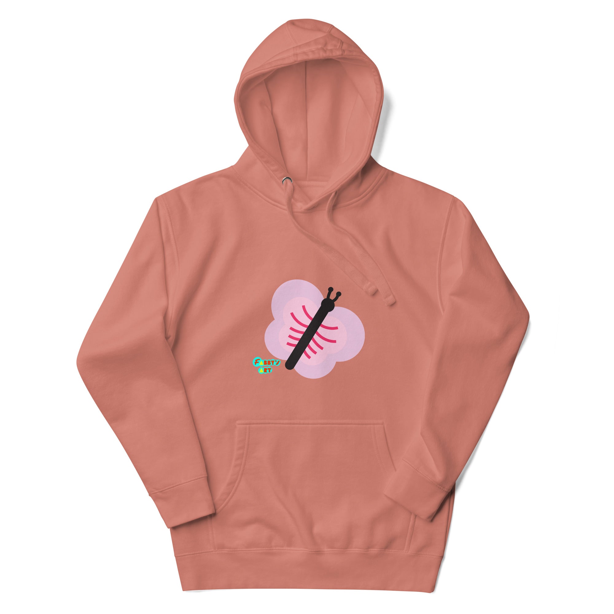 Pink butterfly Unisex premium hoodie
