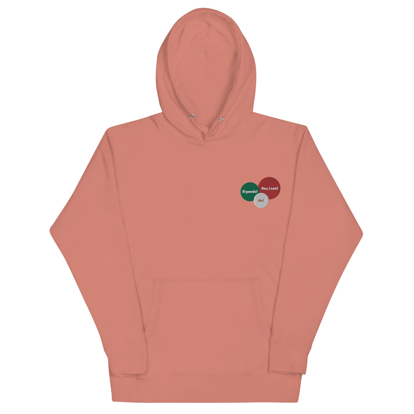 Yes I can, Si puedo, Embroidery Unisex Premium Hoodie