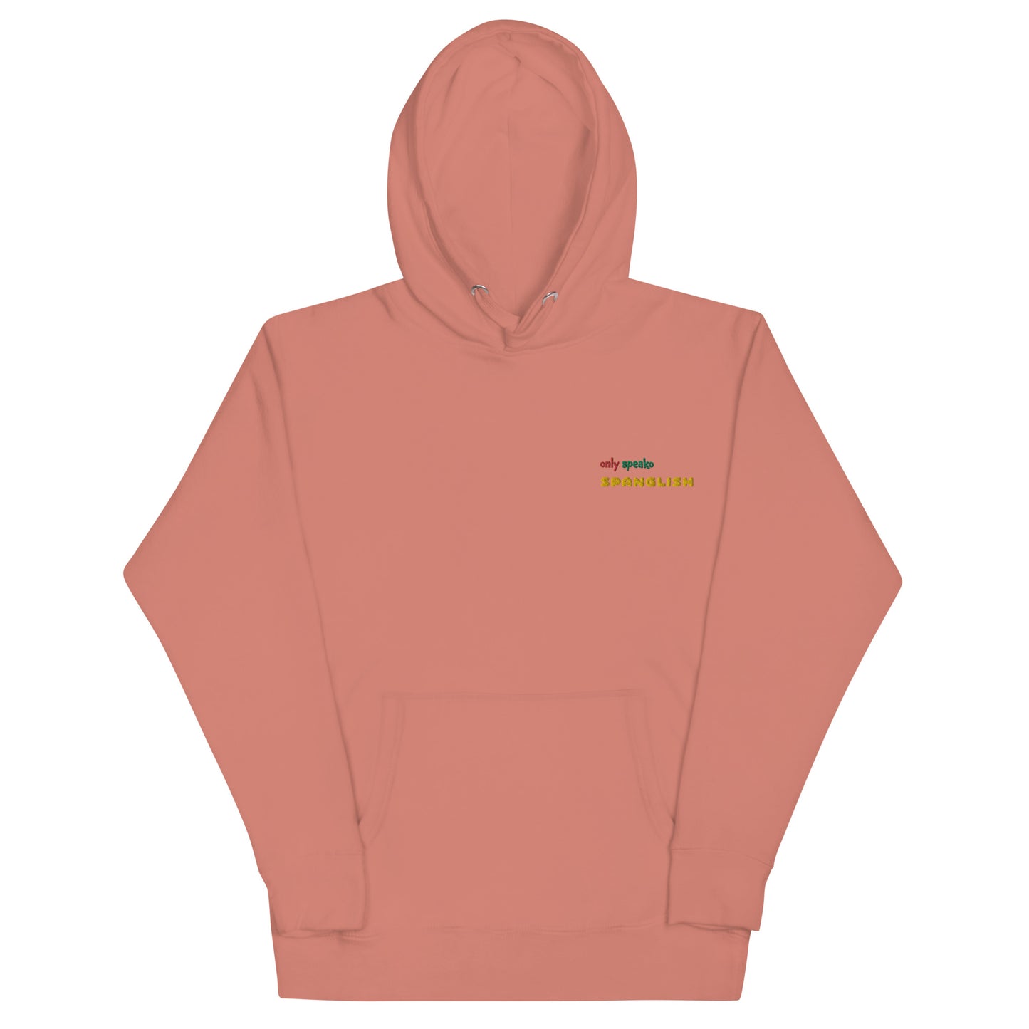 Only Speako Spanglish, Embroidery Unisex Premium Hoodie