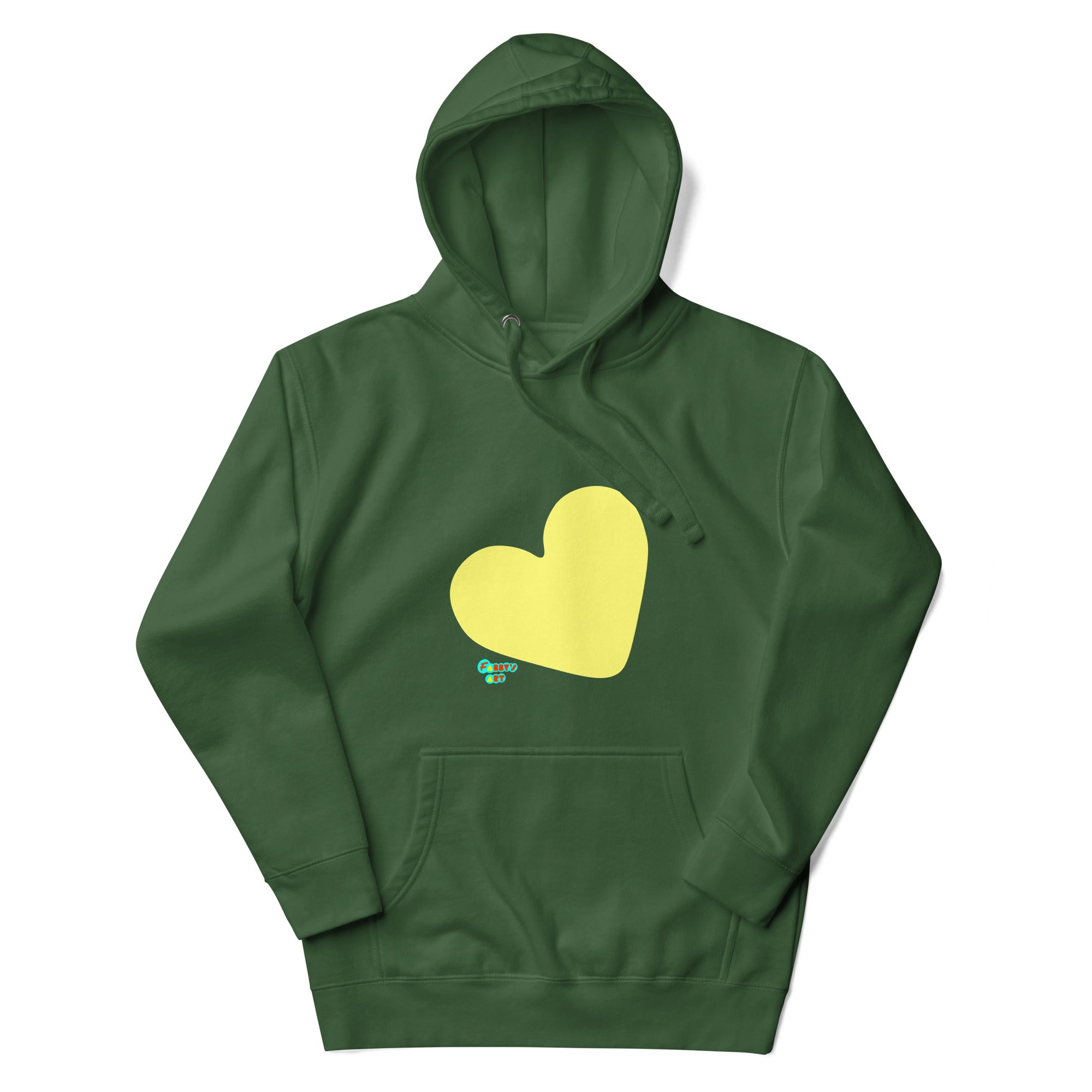 Yellow heart Unisex premium hoodie