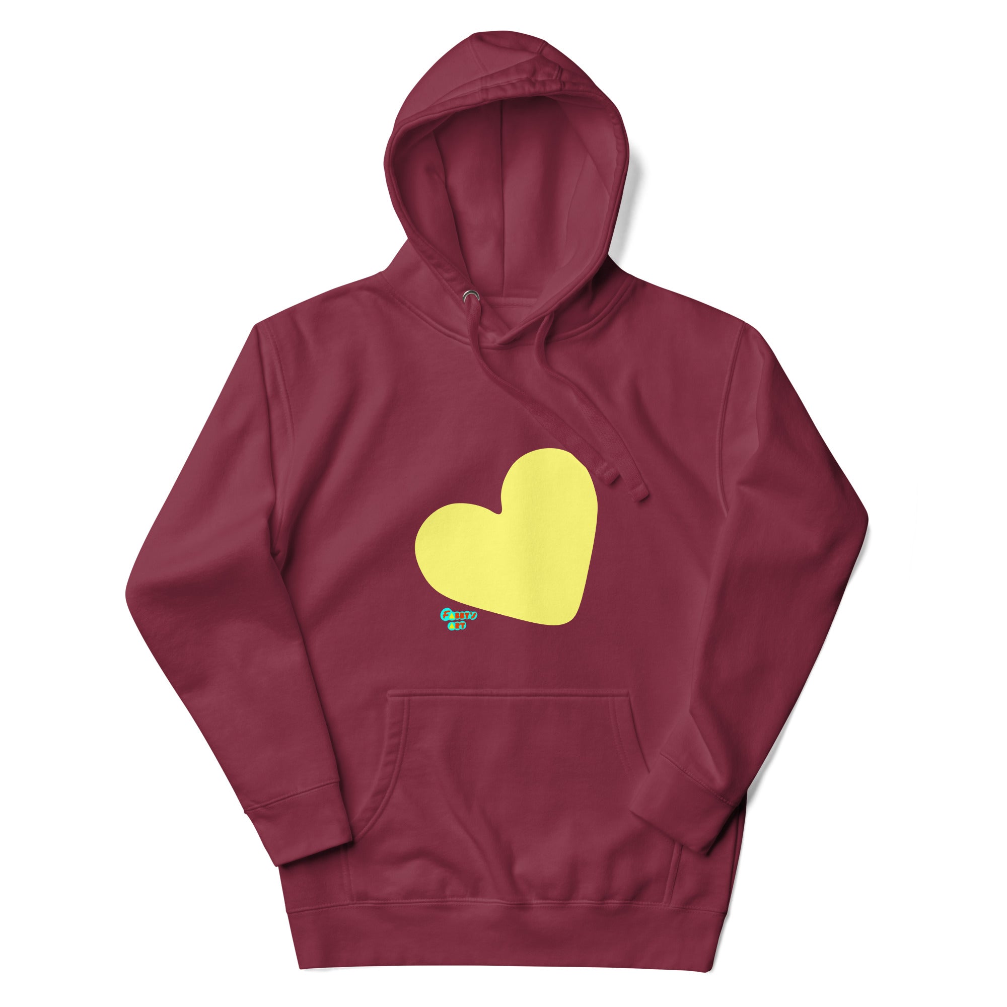 Yellow heart Unisex premium hoodie