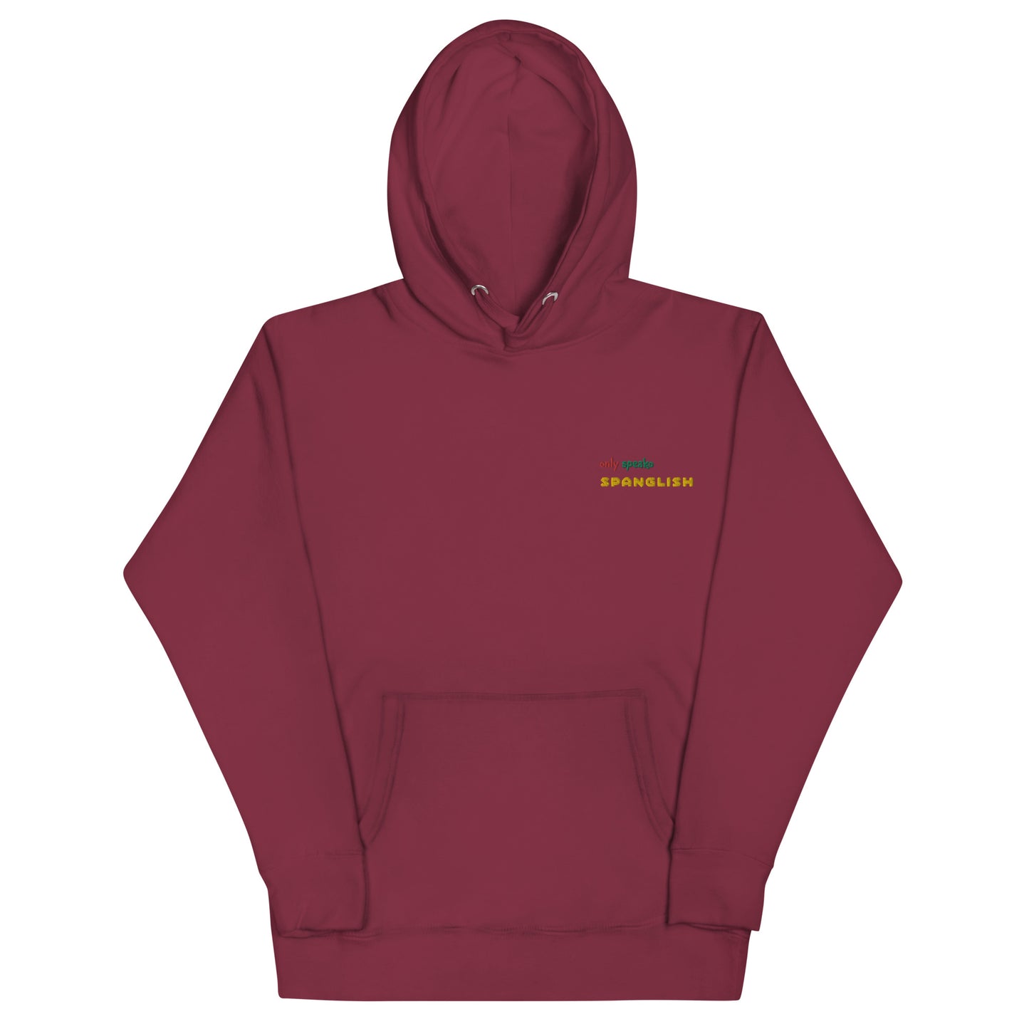 Only Speako Spanglish, Embroidery Unisex Premium Hoodie
