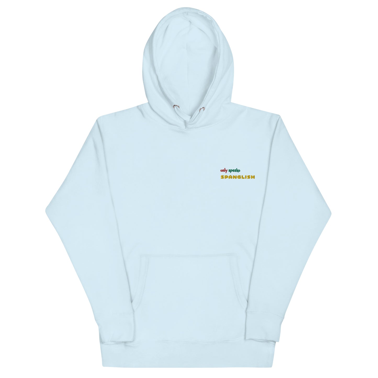 Only Speako Spanglish, Embroidery Unisex Premium Hoodie