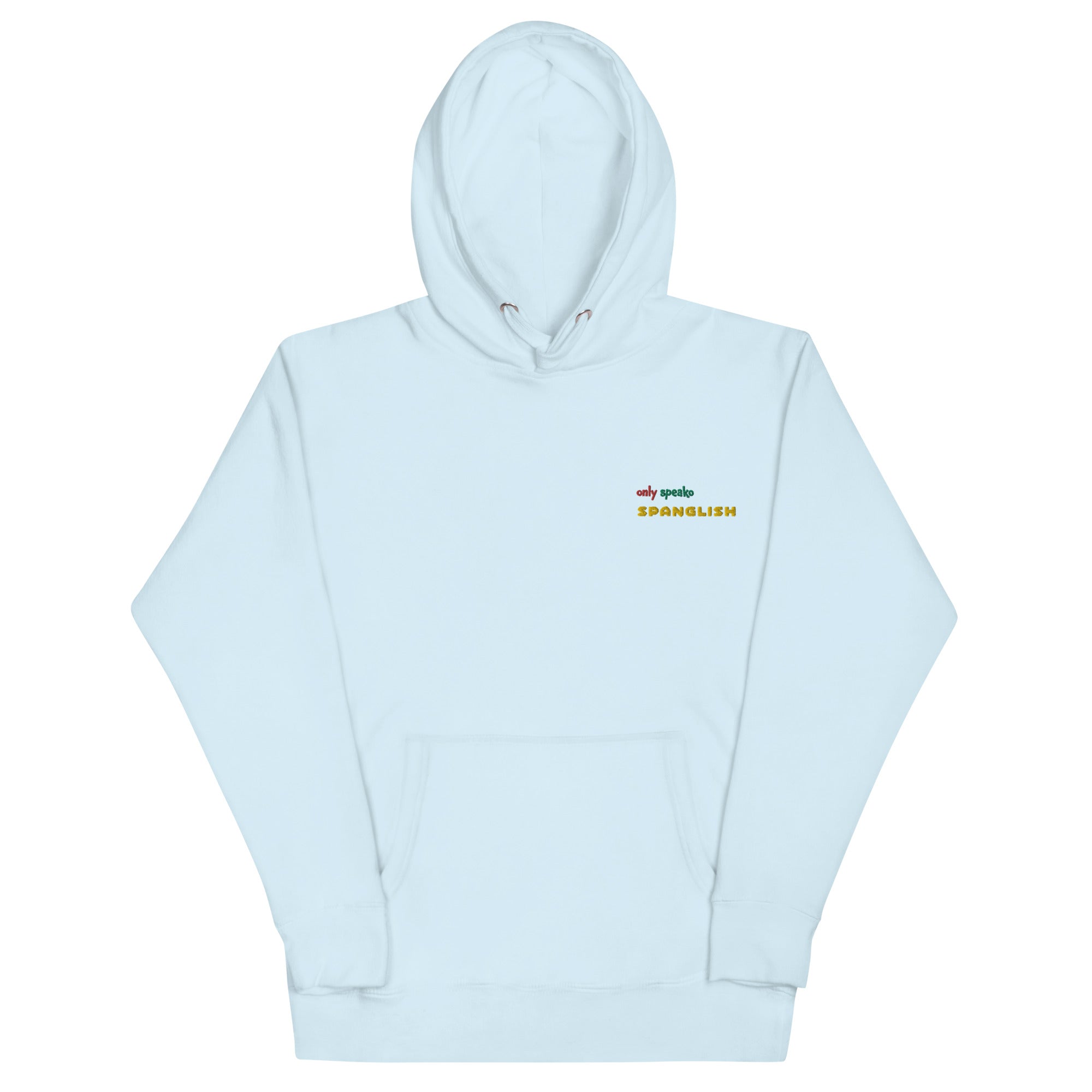 Only Speako Spanglish, Embroidery Unisex Premium Hoodie