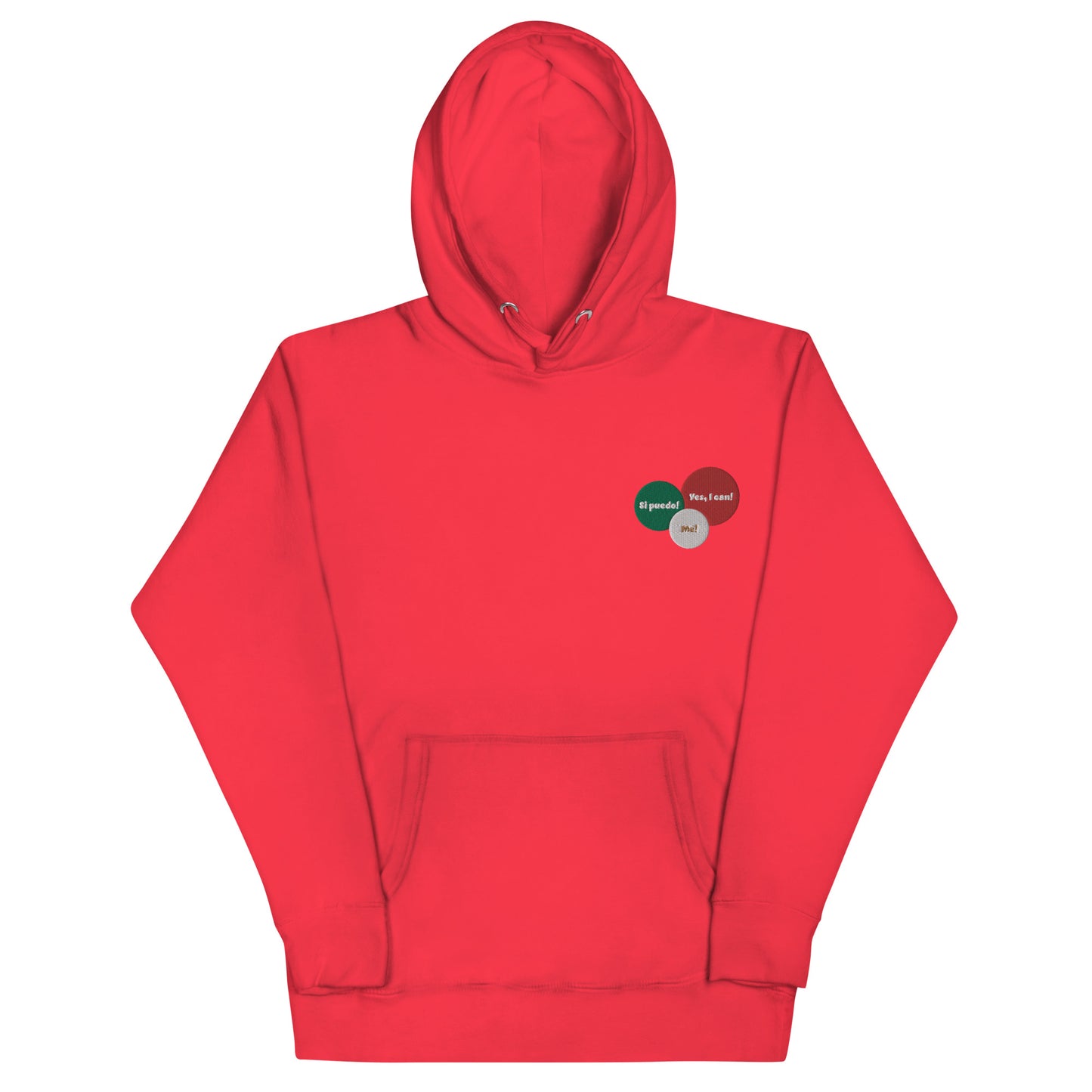Yes I can, Si puedo, Embroidery Unisex Premium Hoodie