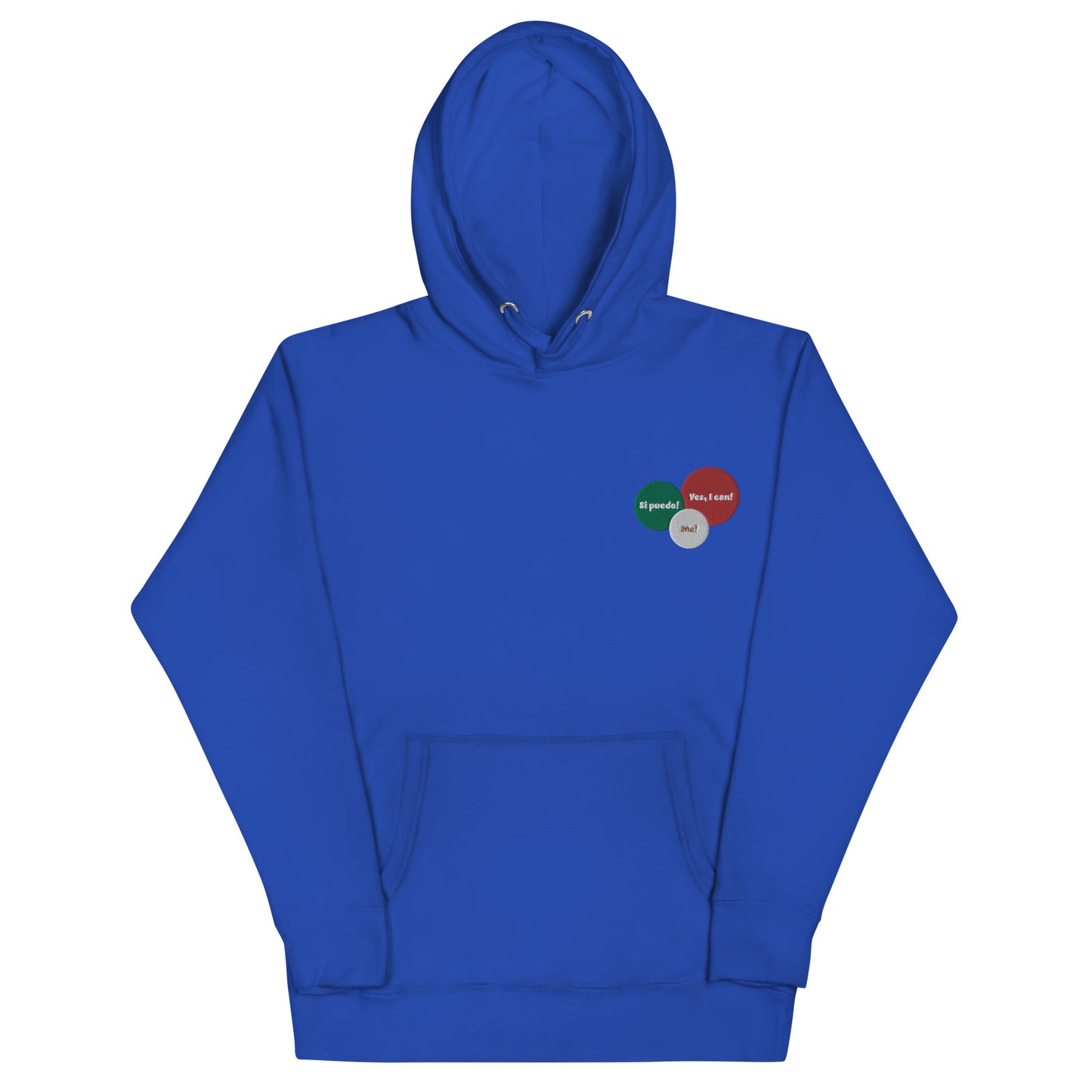 Yes I can, Si puedo, Embroidery Unisex Premium Hoodie