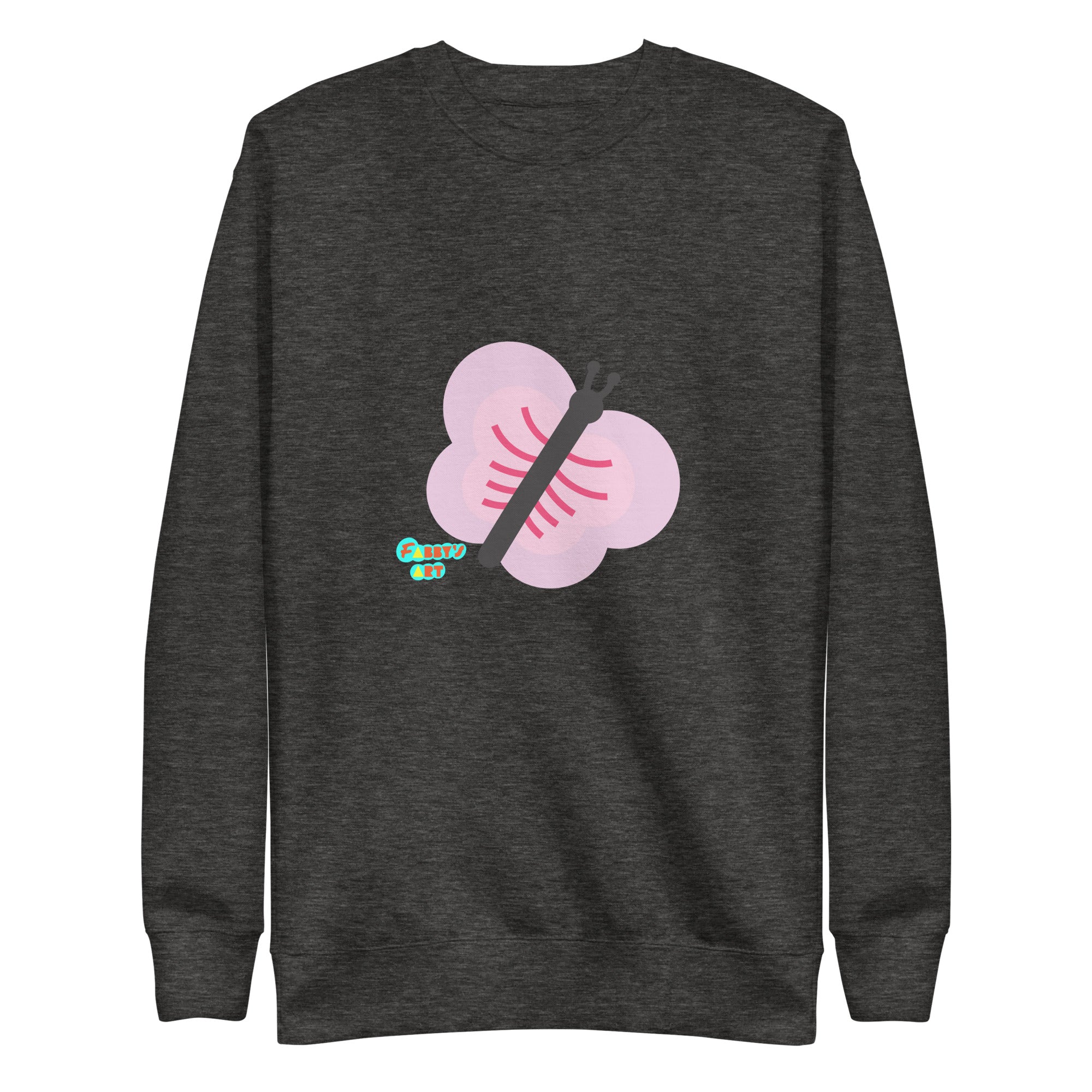Pink butterfly, Unisex Premium Sweatshirt