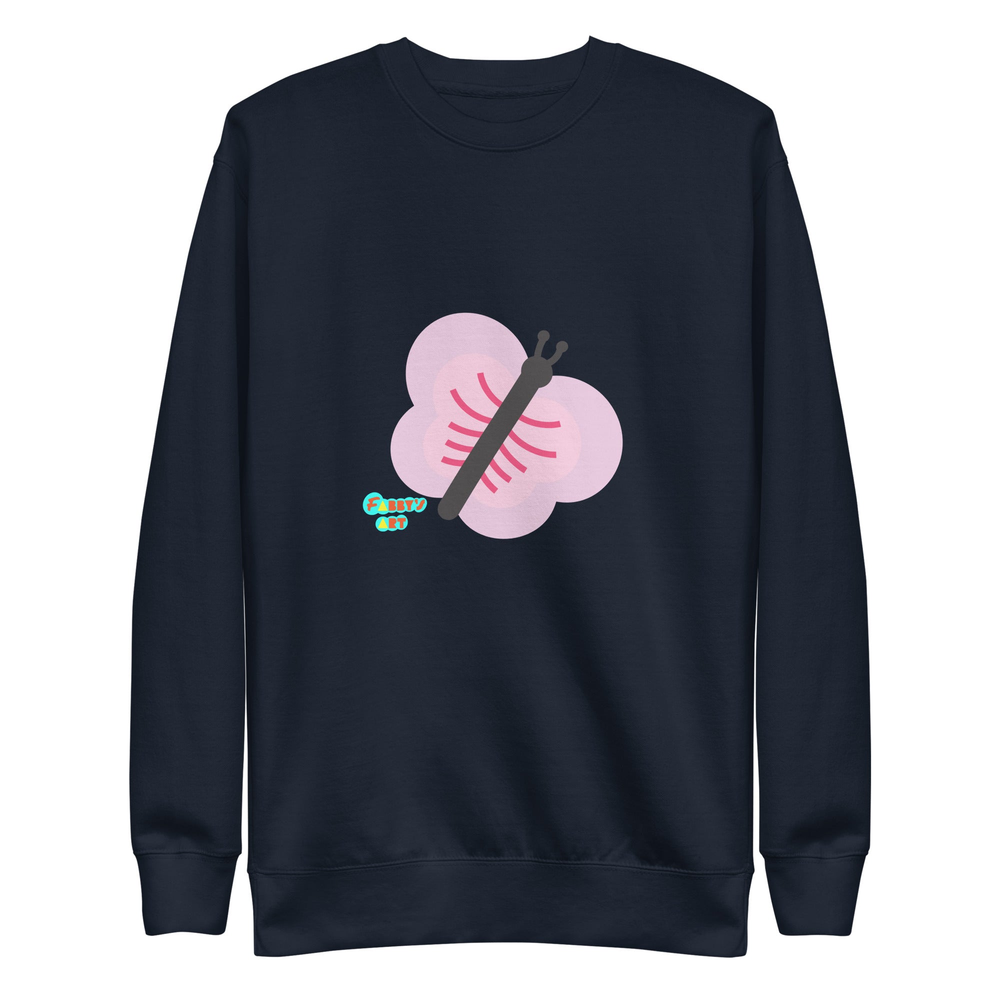 Pink butterfly, Unisex Premium Sweatshirt