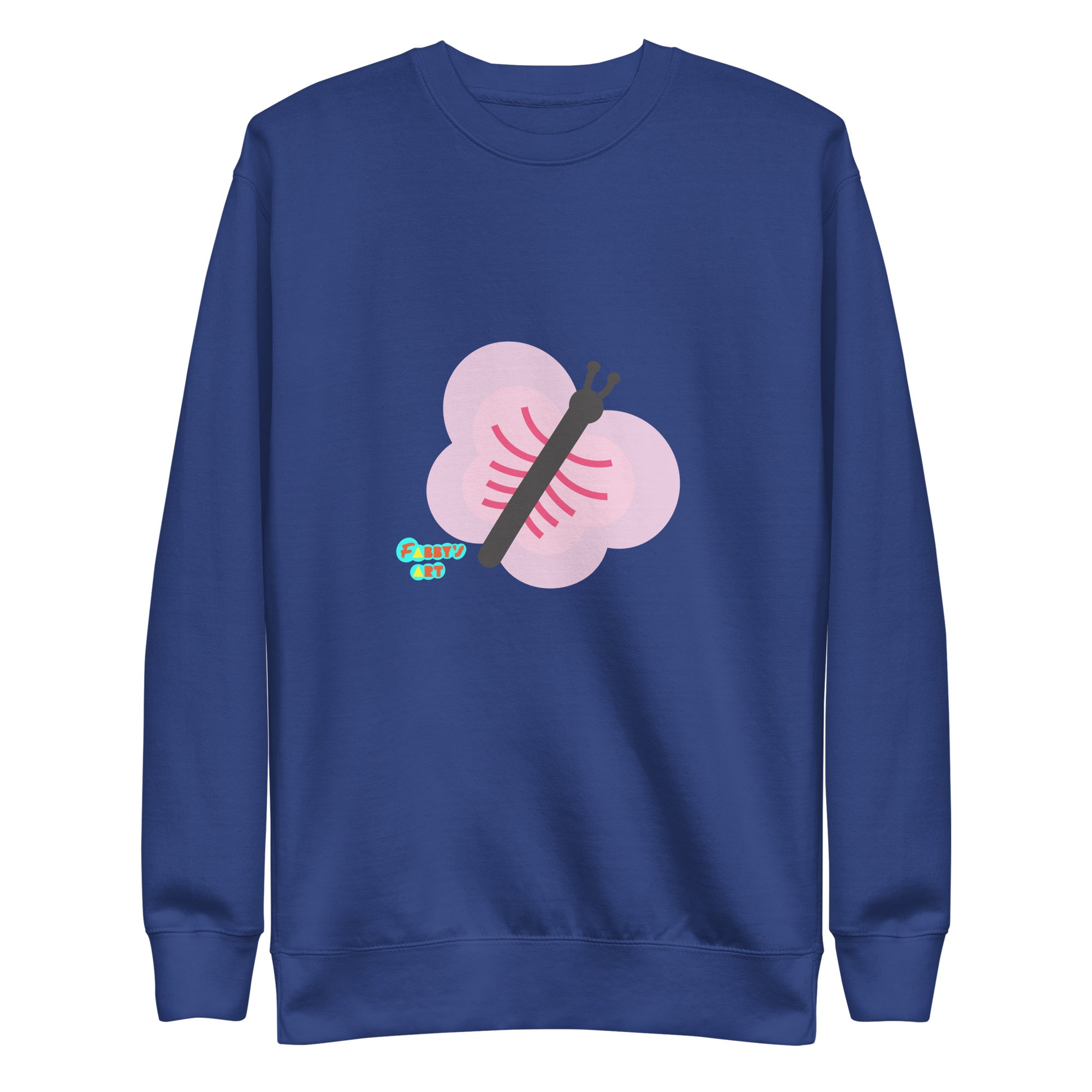 Pink butterfly, Unisex Premium Sweatshirt