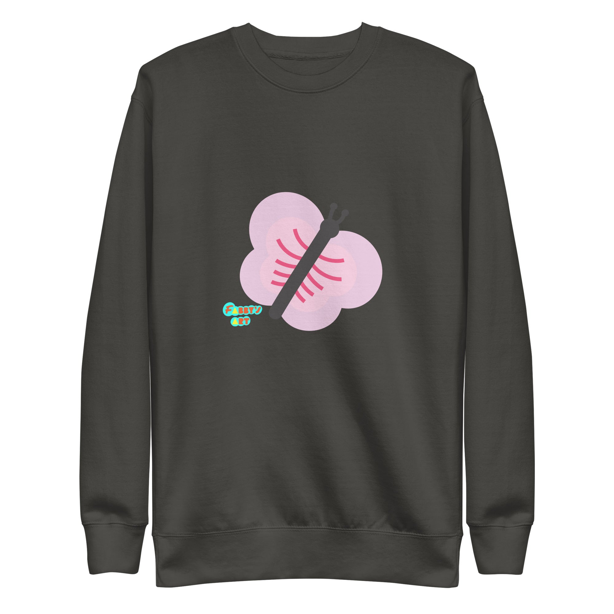 Pink butterfly, Unisex Premium Sweatshirt