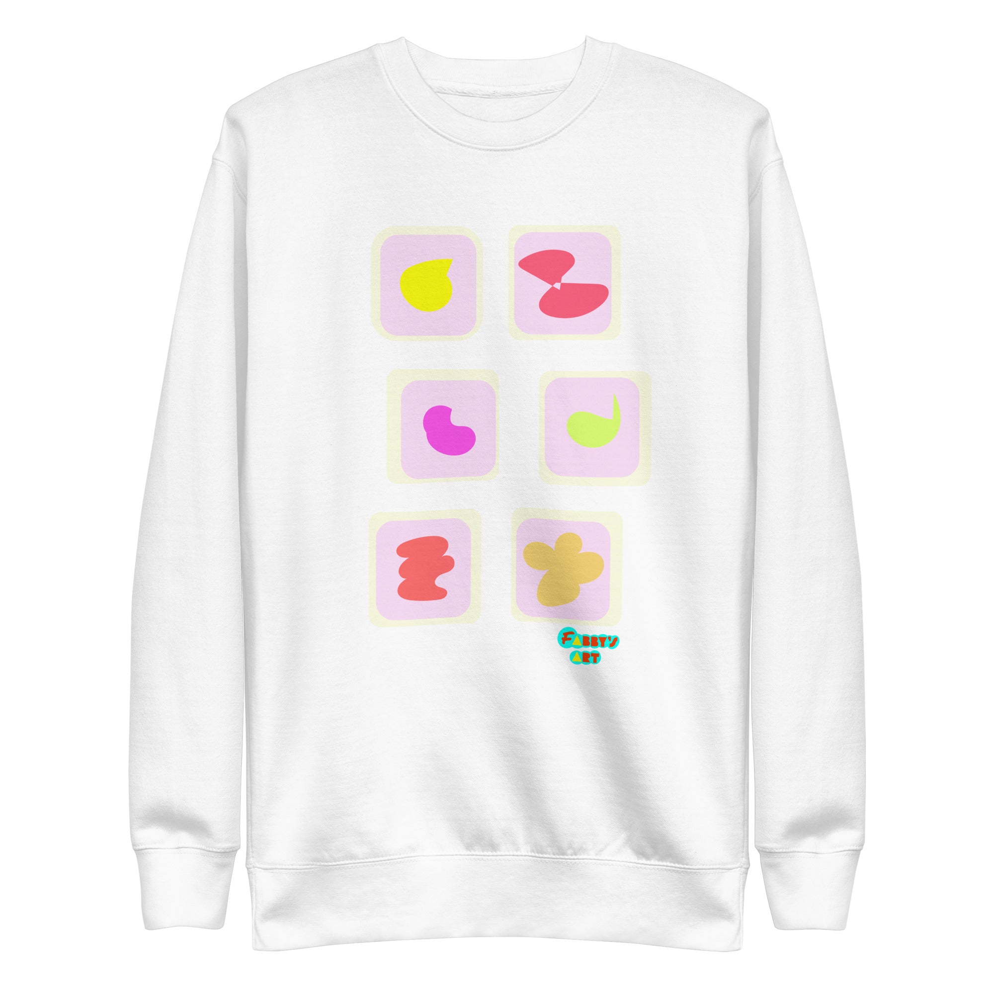 Pink squares in motion, Unisex Premium Sweatshirt