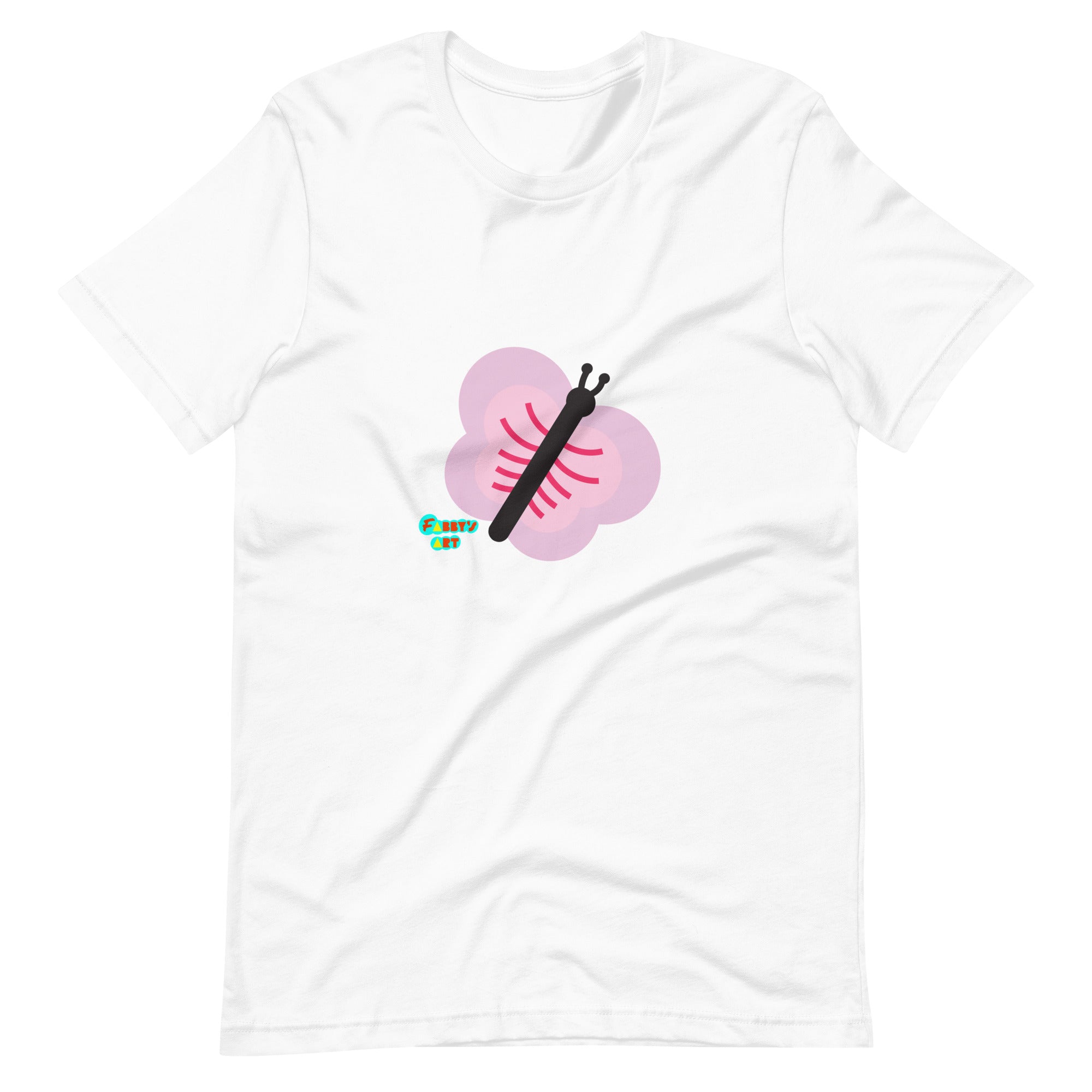 Pink butterfly Unisex t-shirt