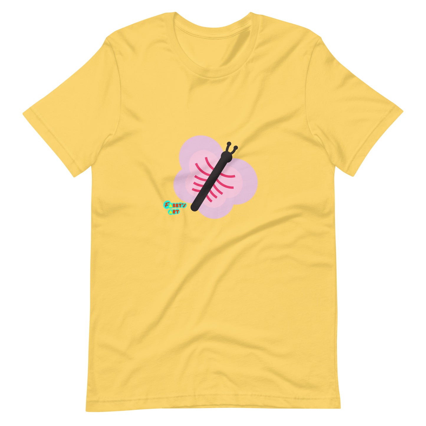 Pink butterfly Unisex t-shirt