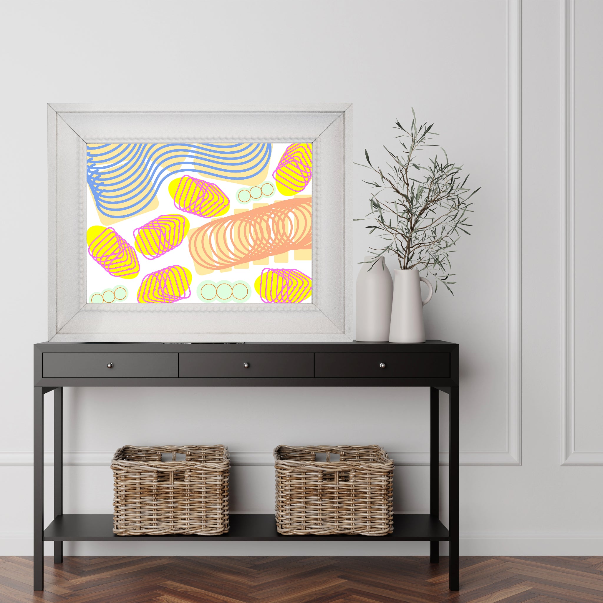 Spiral momentum (white), Poster