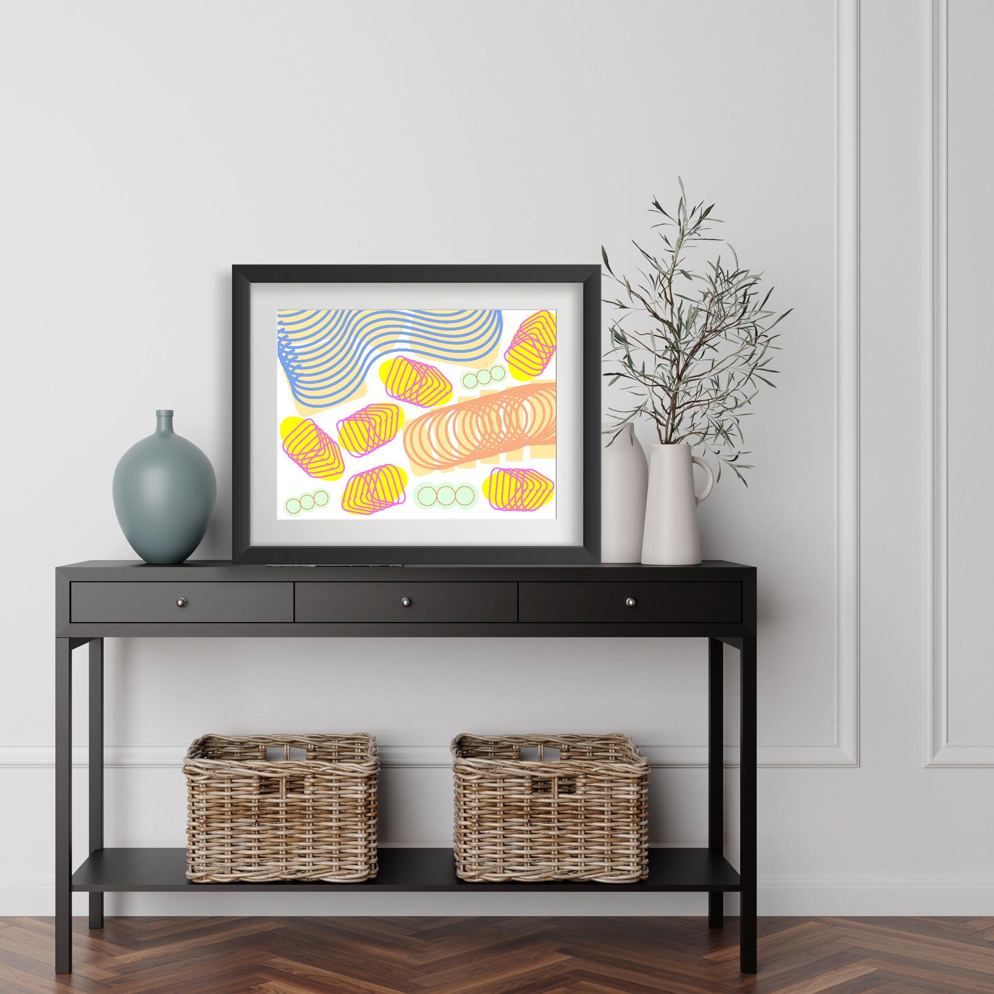 Spiral momentum (white), Poster