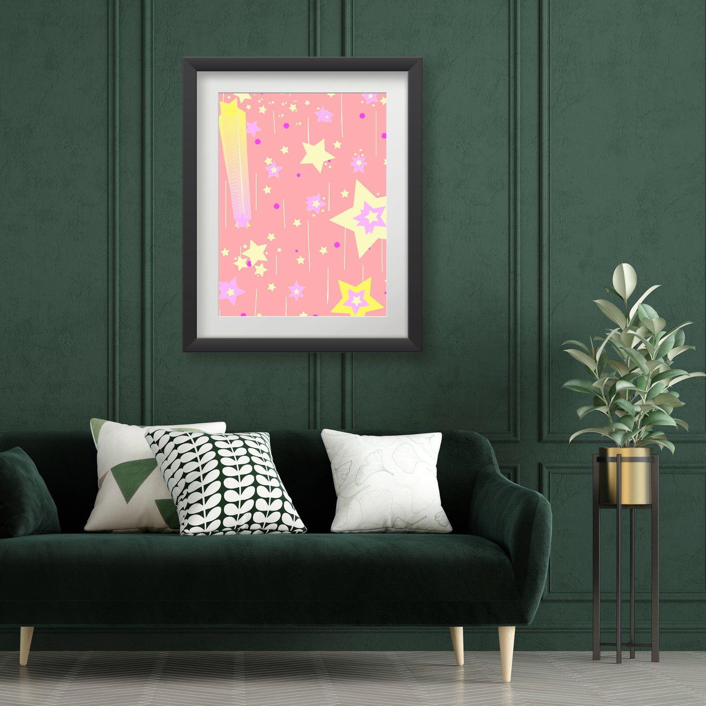 Yellow Stars Poster