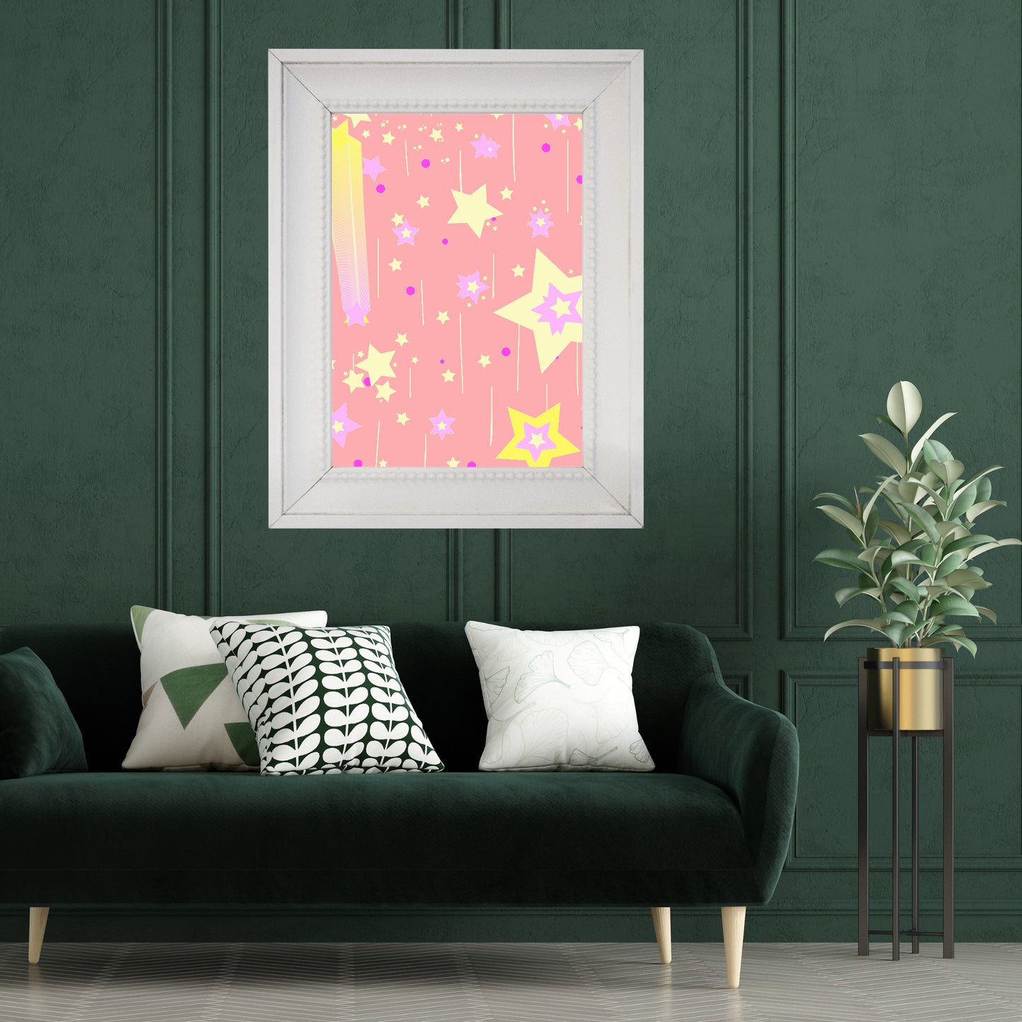 Yellow Stars Poster