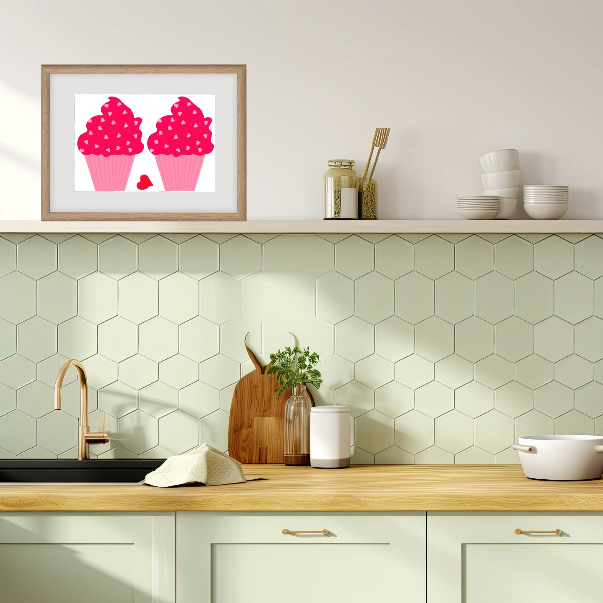 Cupcakes in love Poster