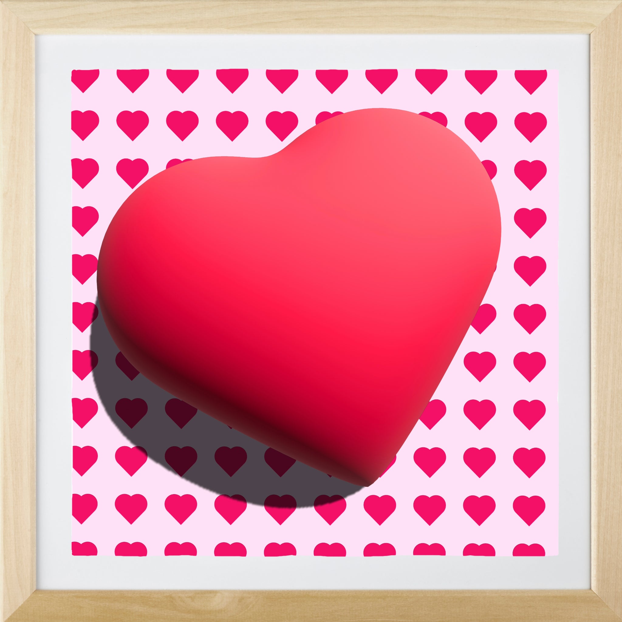 Heart on a side for love Poster