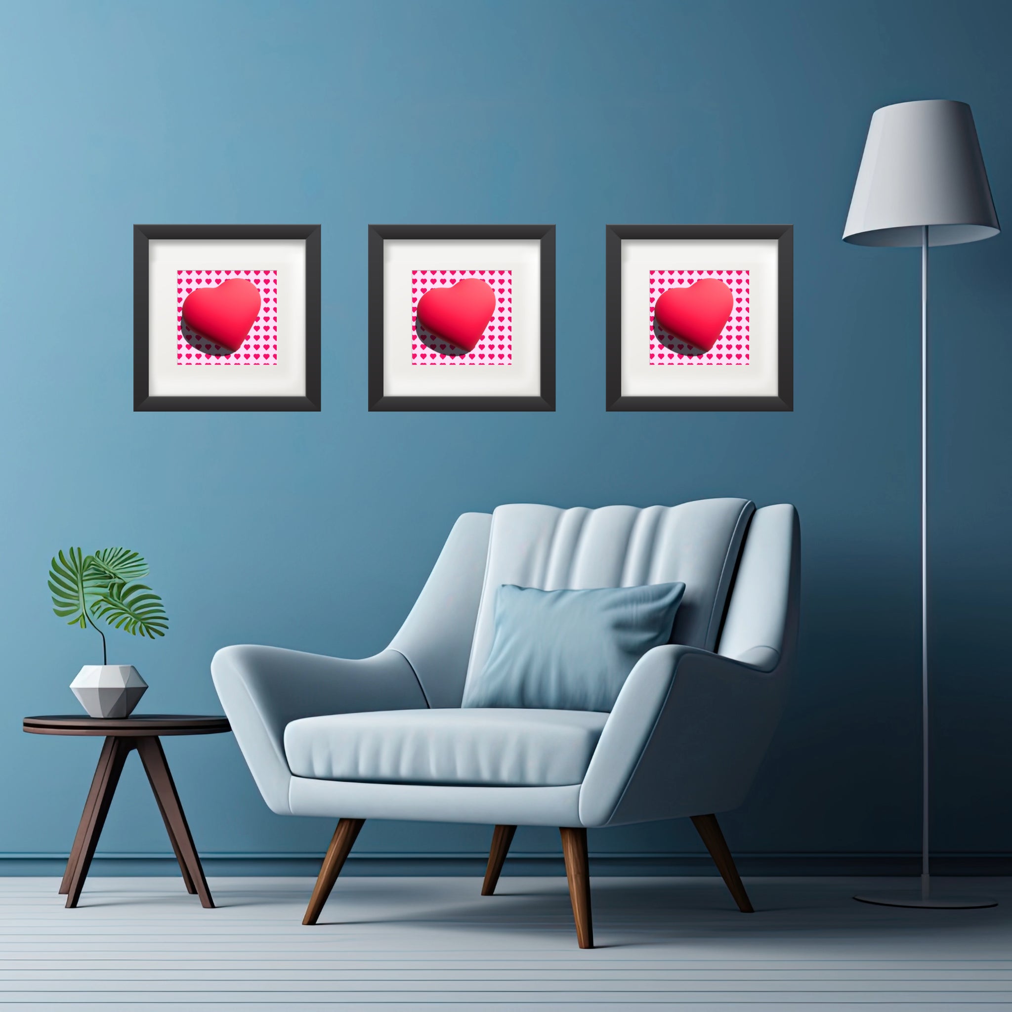 Heart on a side for love Poster