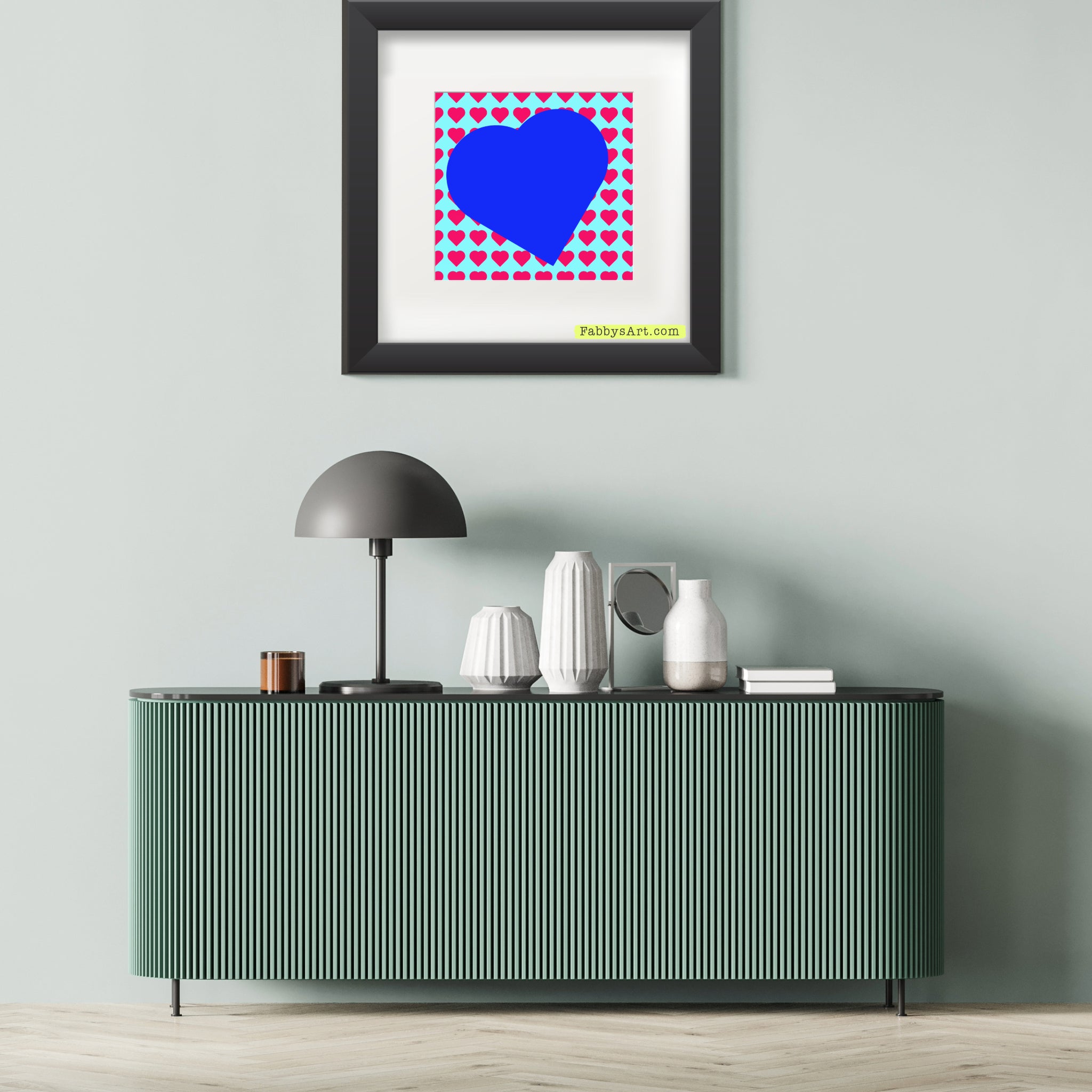 In love (blue heart) Poster