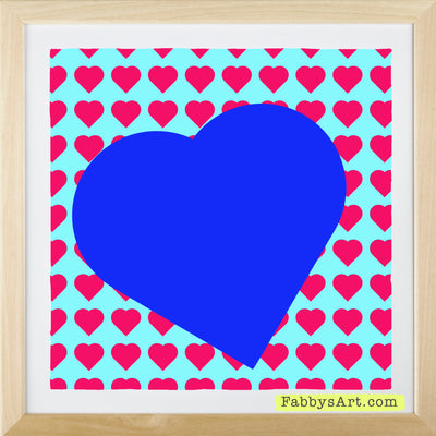 In love (blue heart) Poster