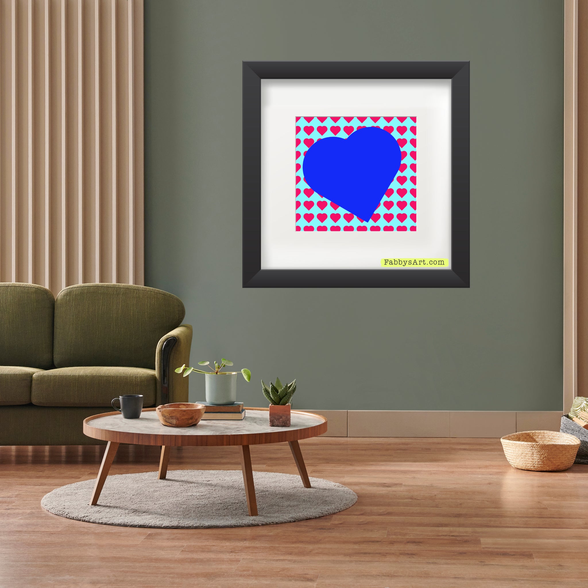 In love (blue heart) Poster