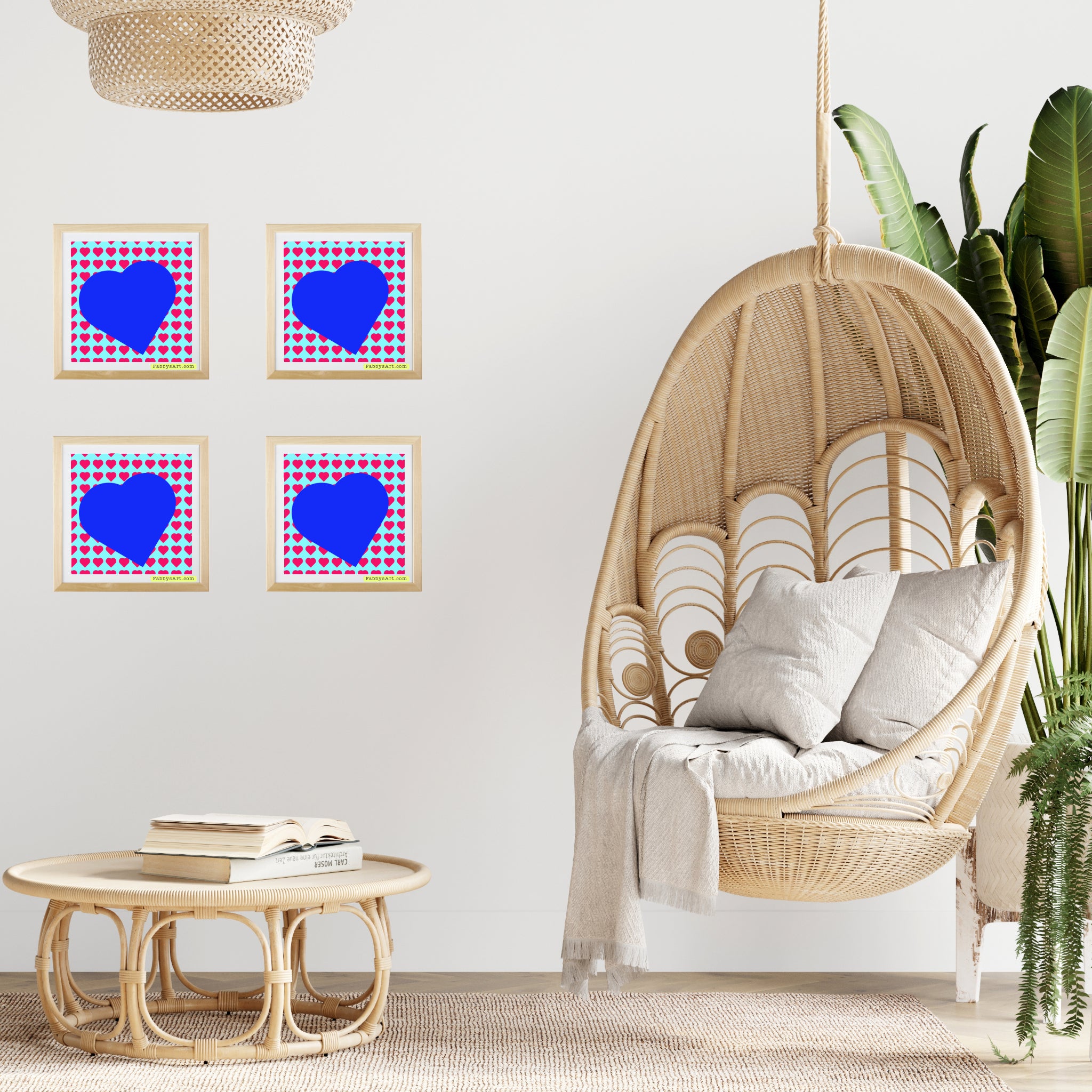 In love (blue heart) Poster