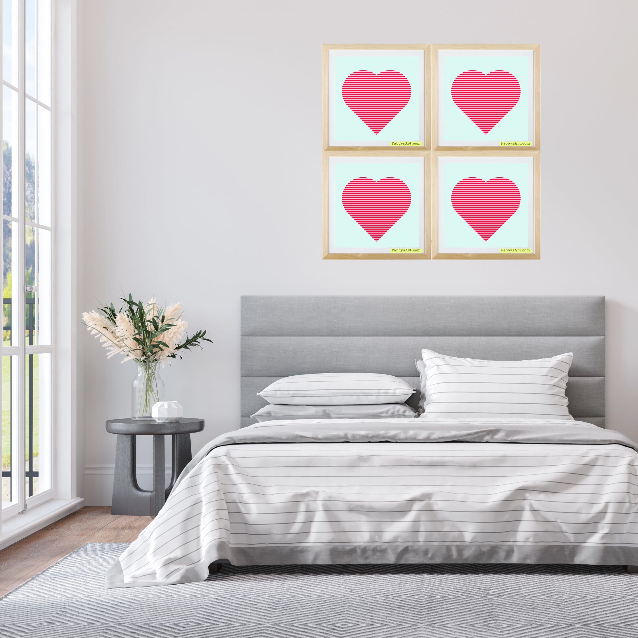 In love (passion heart stripes) Poster