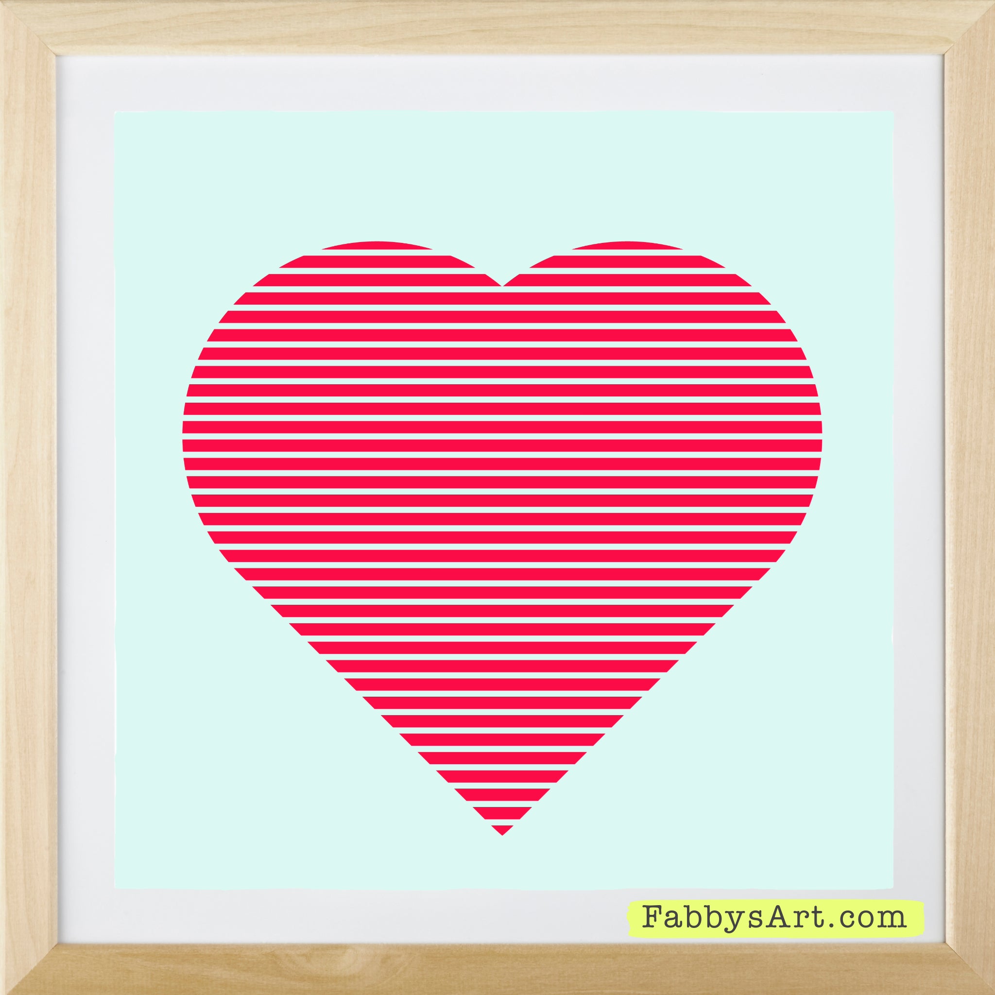 In love (passion heart stripes) Poster