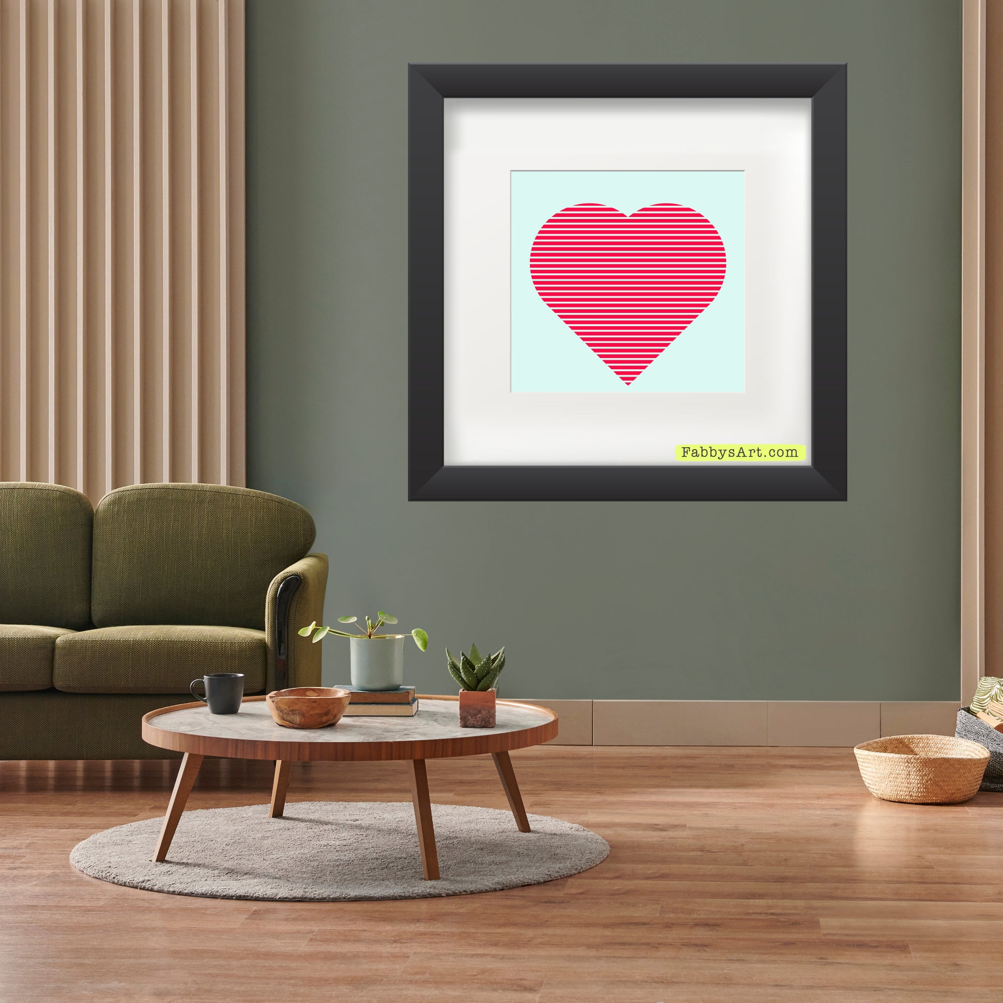 In love (passion heart stripes) Poster