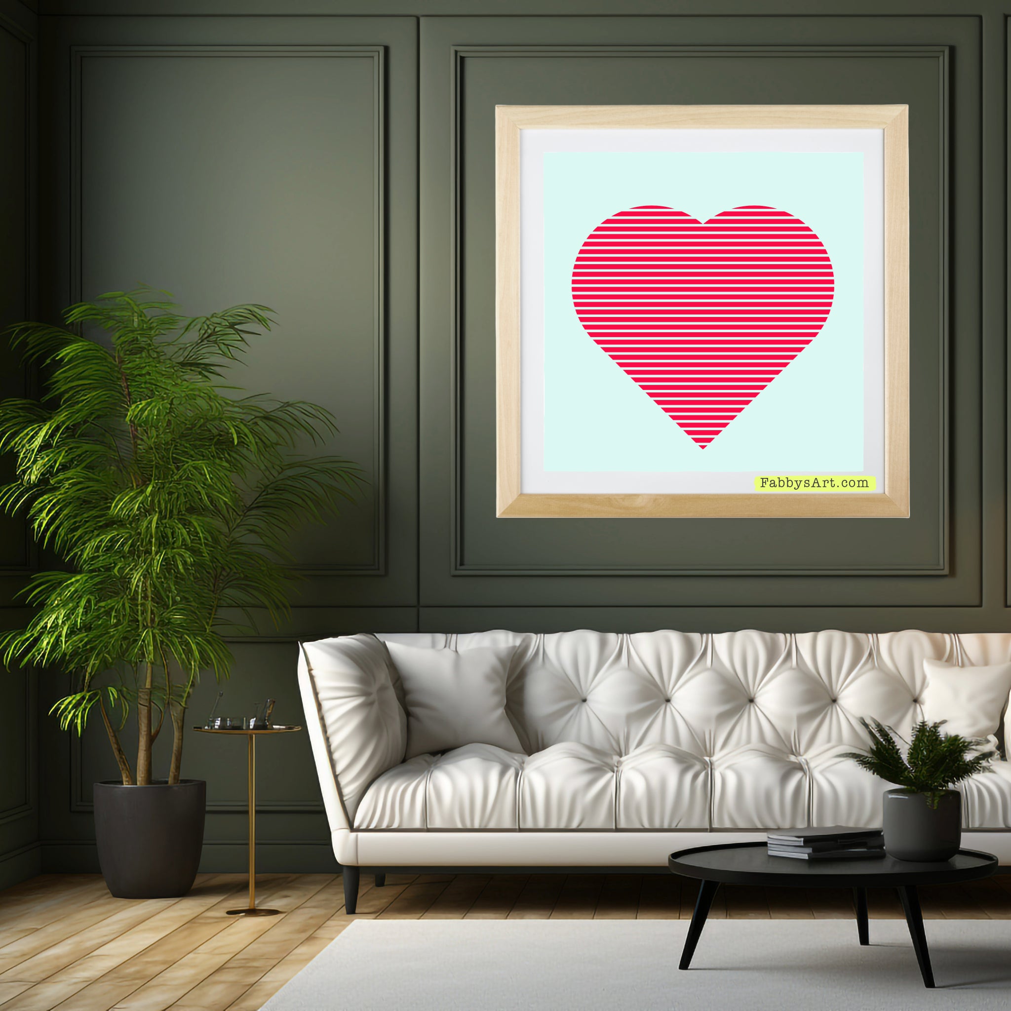 In love (passion heart stripes) Poster