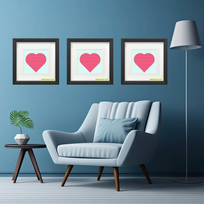 In love (passion heart stripes) Poster