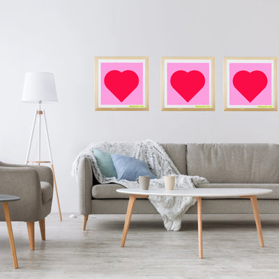 In love (passion pink heart and pink life) Poster