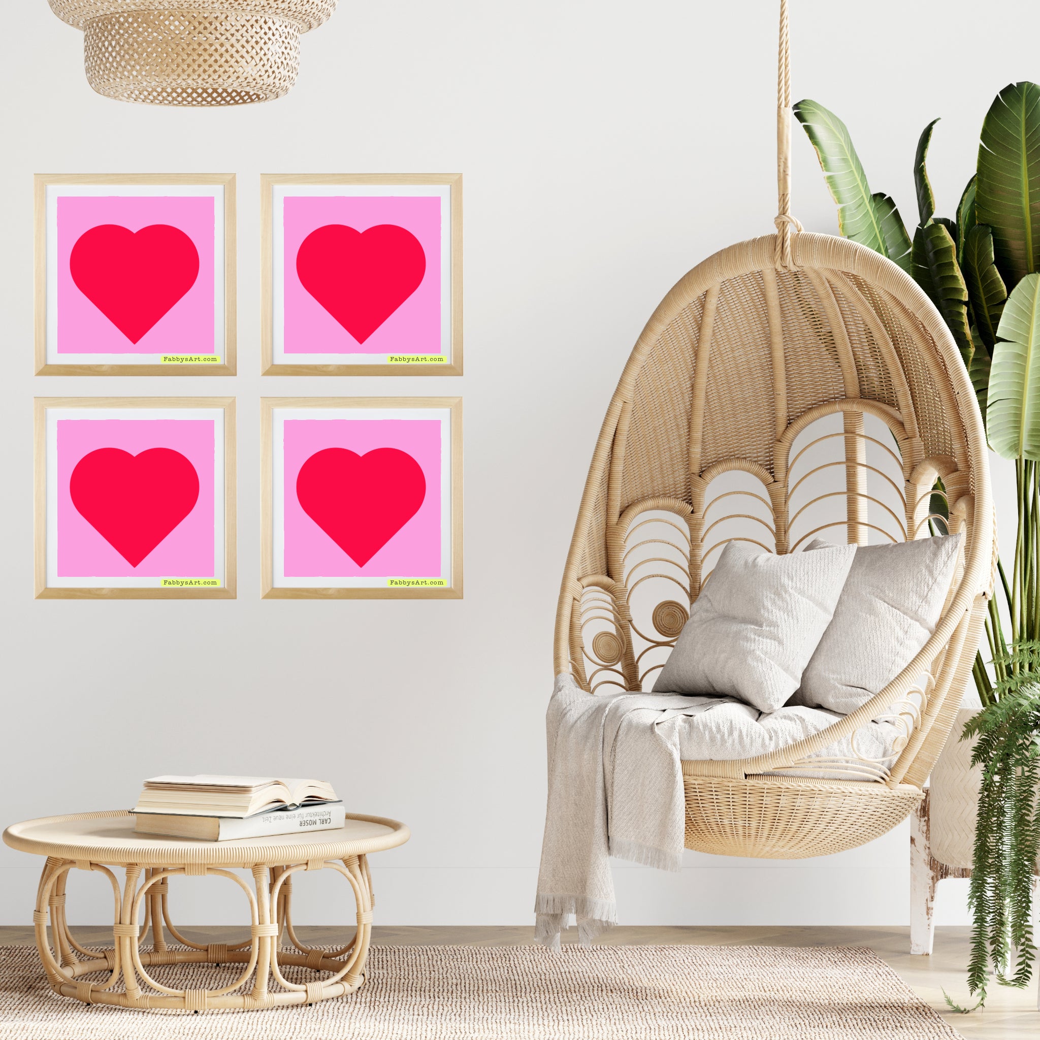 In love (passion pink heart and pink life) Poster