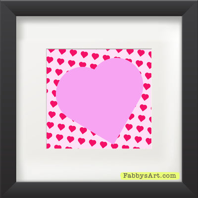In love (pink heart) Poster