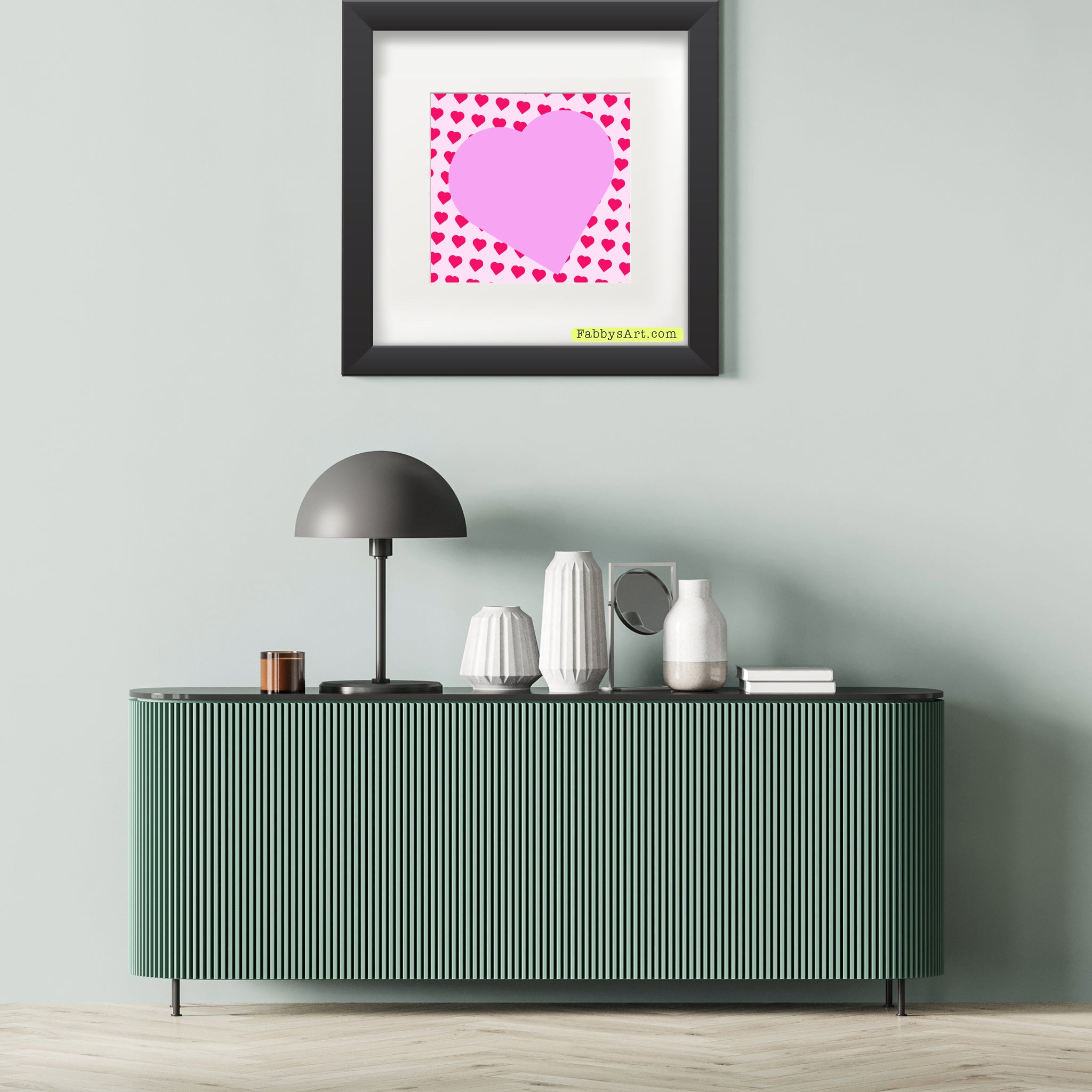 In love (pink heart) Poster